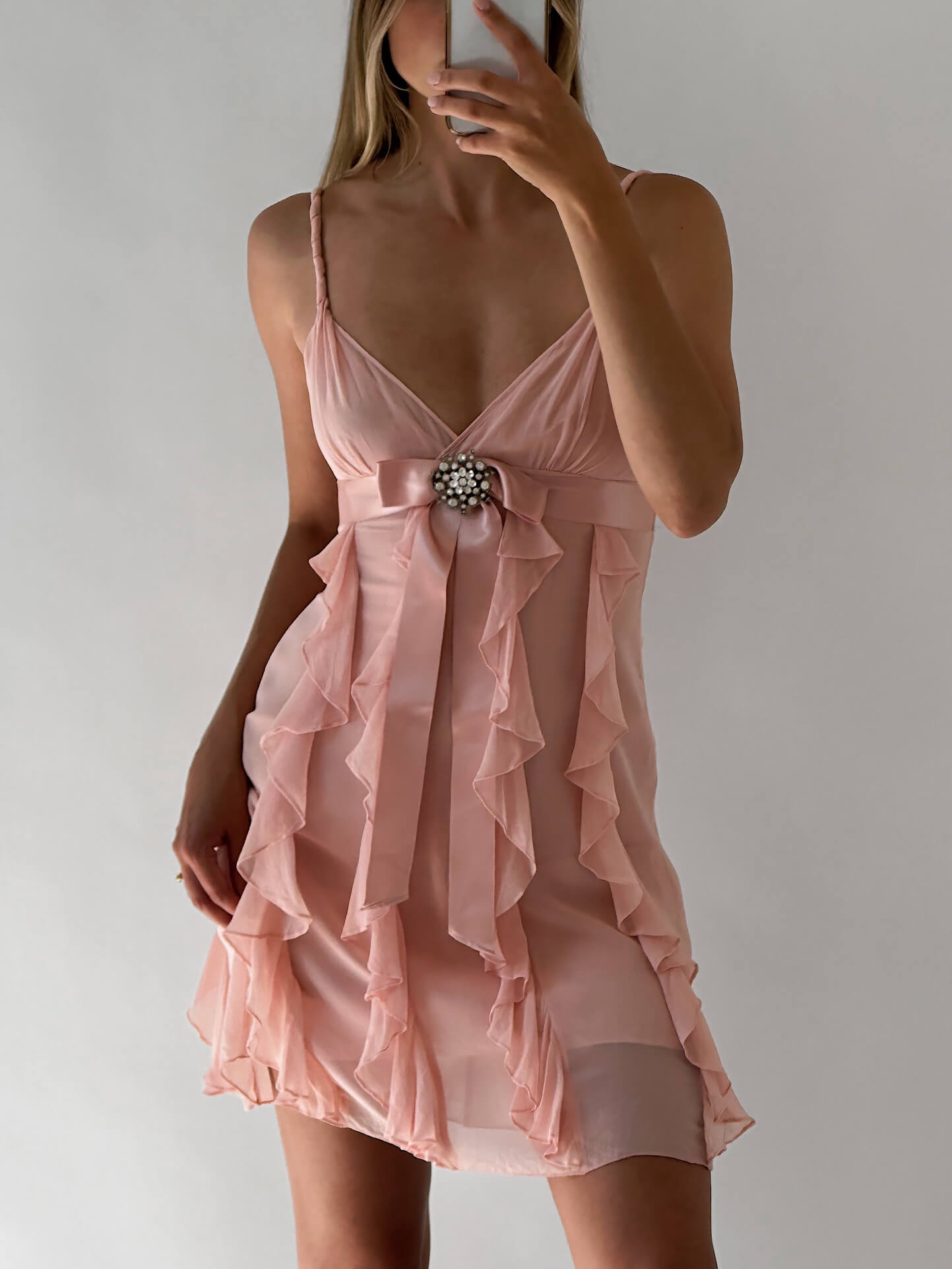 BCBG Pink Satin popular Dress