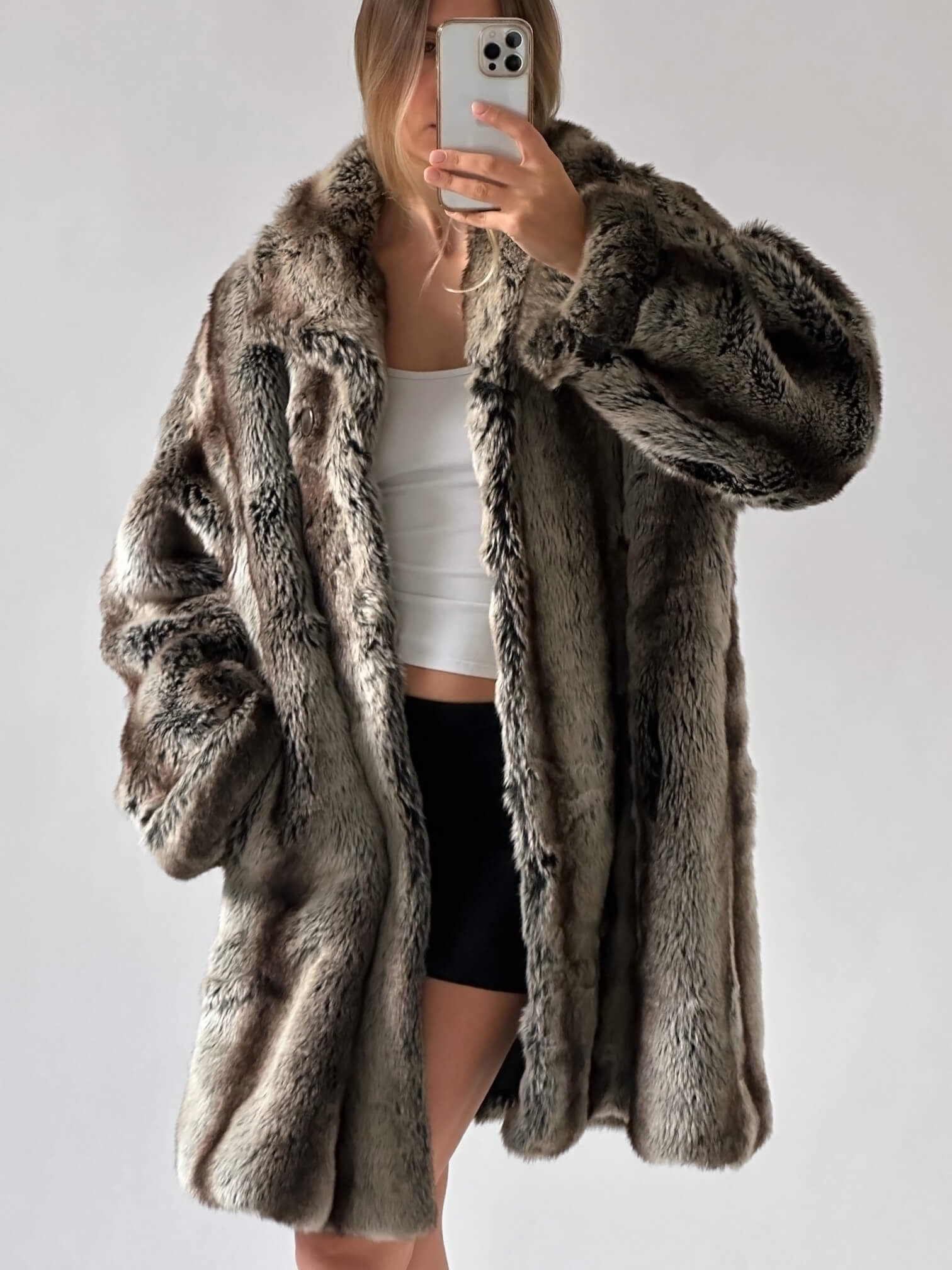 VTG shops Faux Fur Coat - Size XL