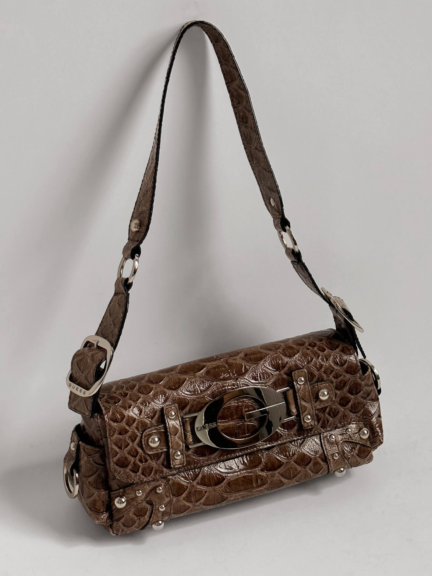 Vintage GUESS Faux Leather Shoulder Bag