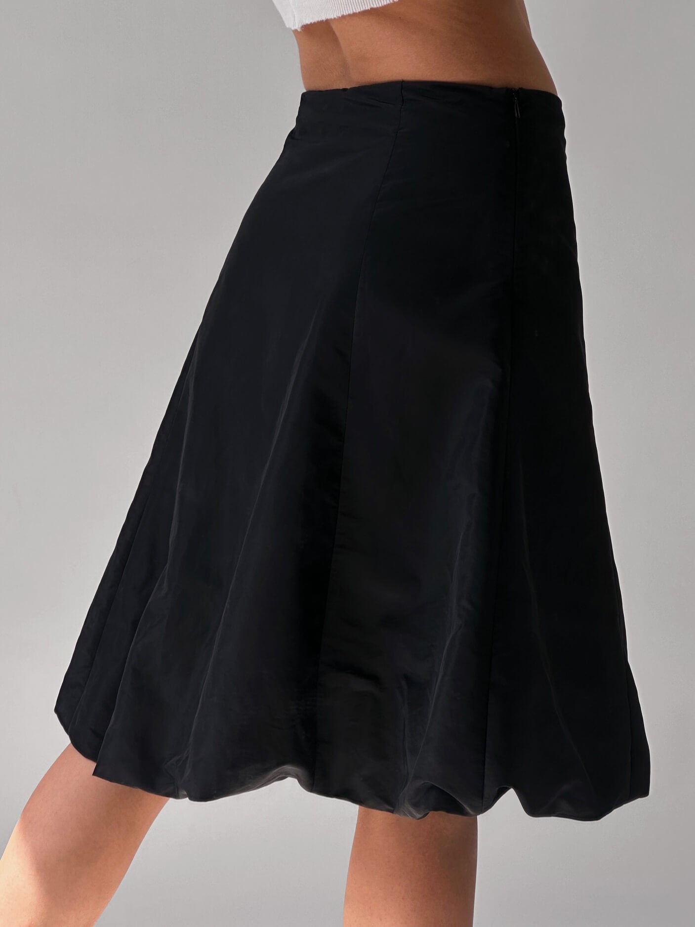 Vintage Nylon Bubble Midi Skirt | S/6