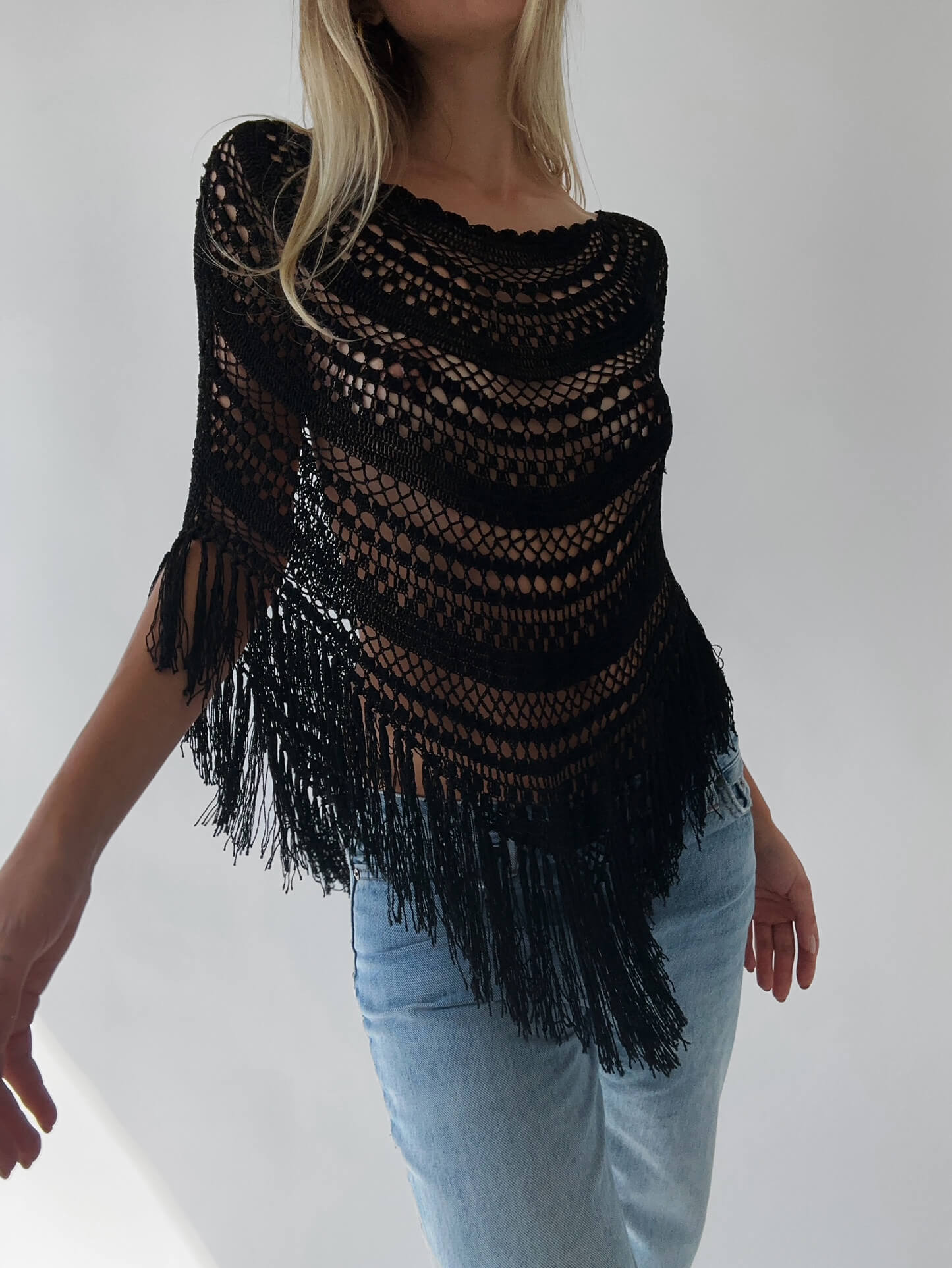 Vintage Crochet Shawl | O/S