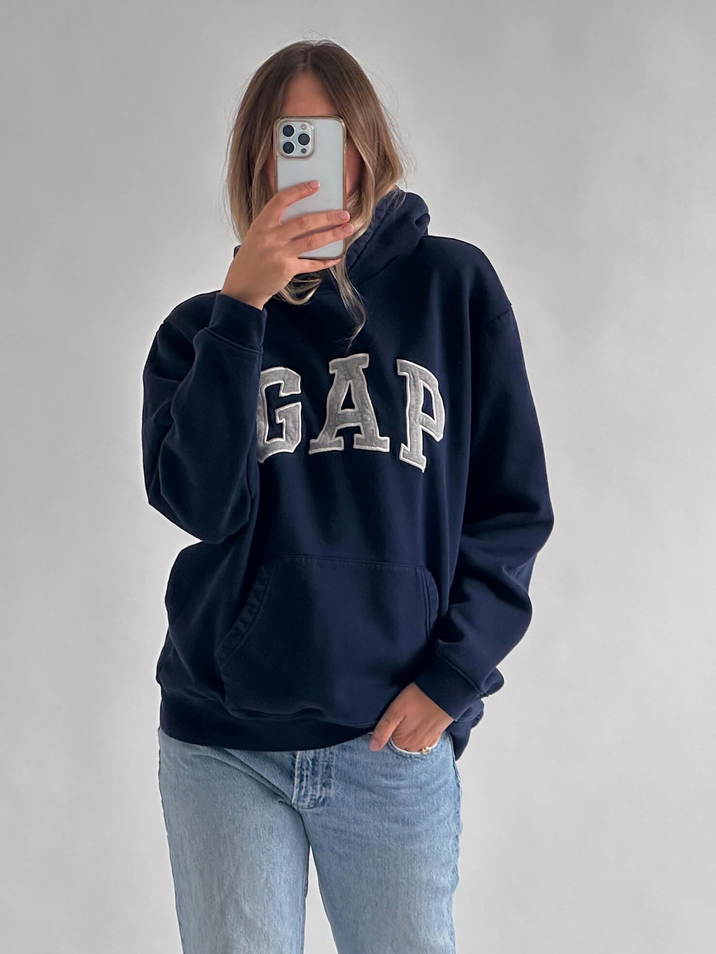 GAP Faded Embroidered Hoodie | M/L