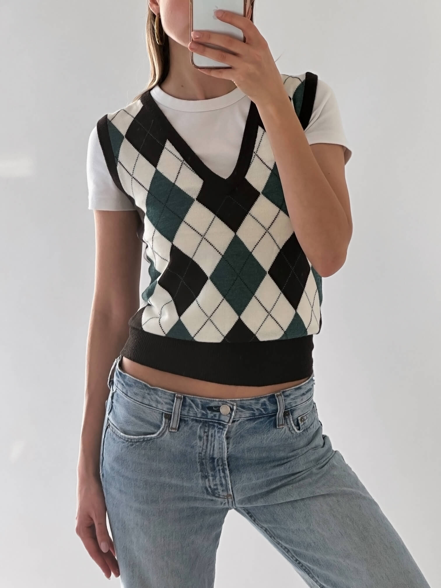 Argyle Knit Gilet | XS/S