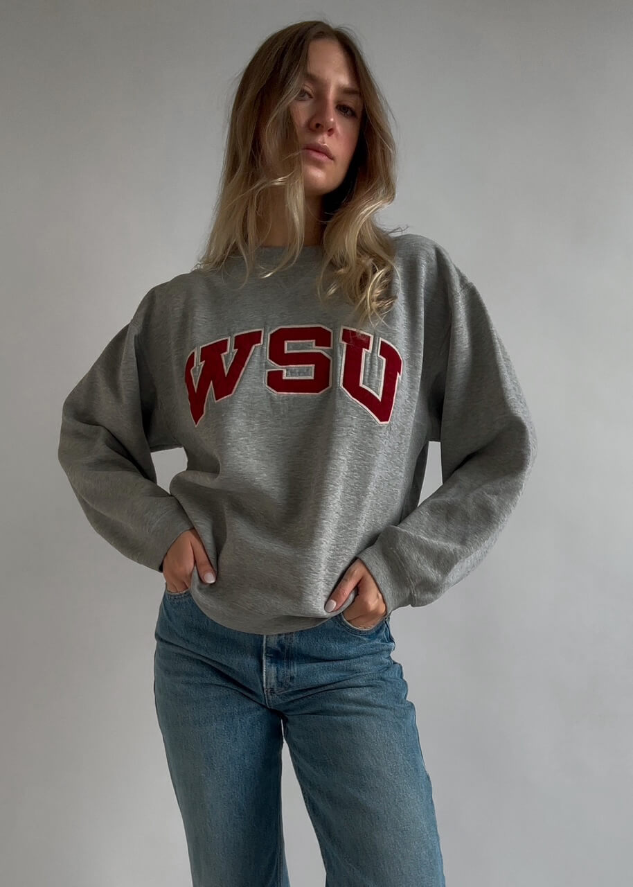 Vintage WASHINGTON STATE UNIVERSITY Distressed Sweatshirt | S/M