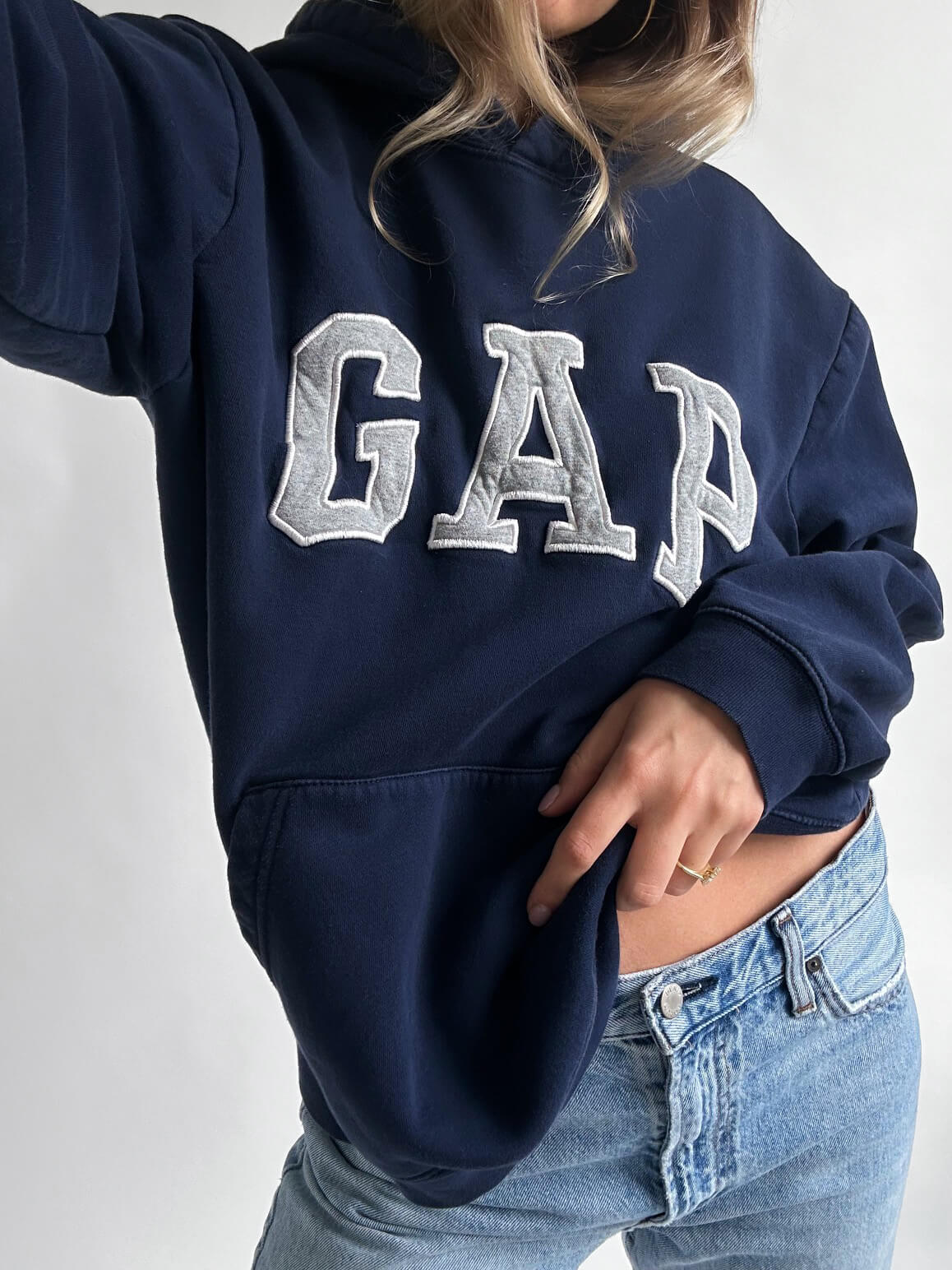 GAP Faded Embroidered Hoodie | M/L