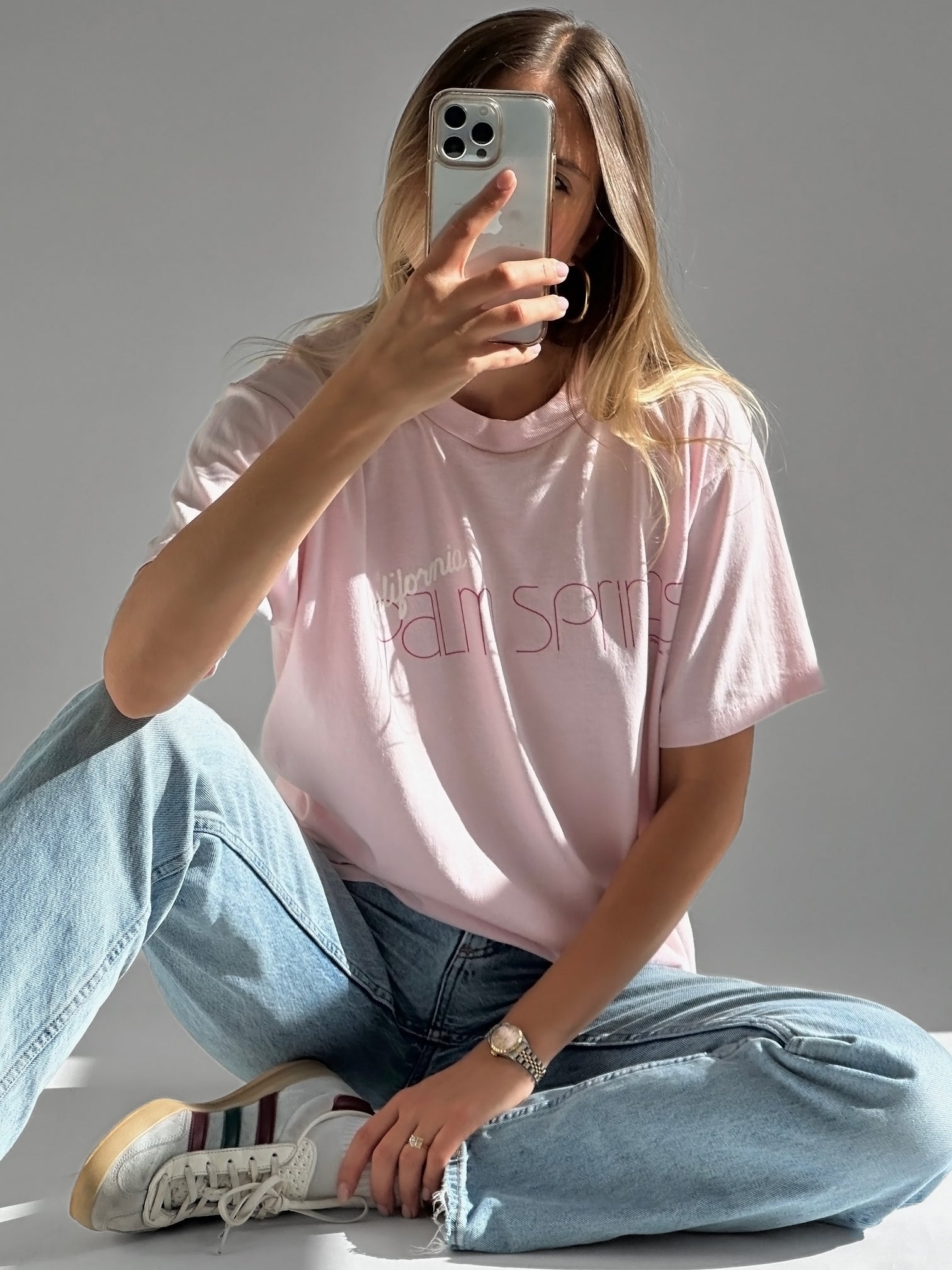 Vintage Palm Springs Pink Tee | L