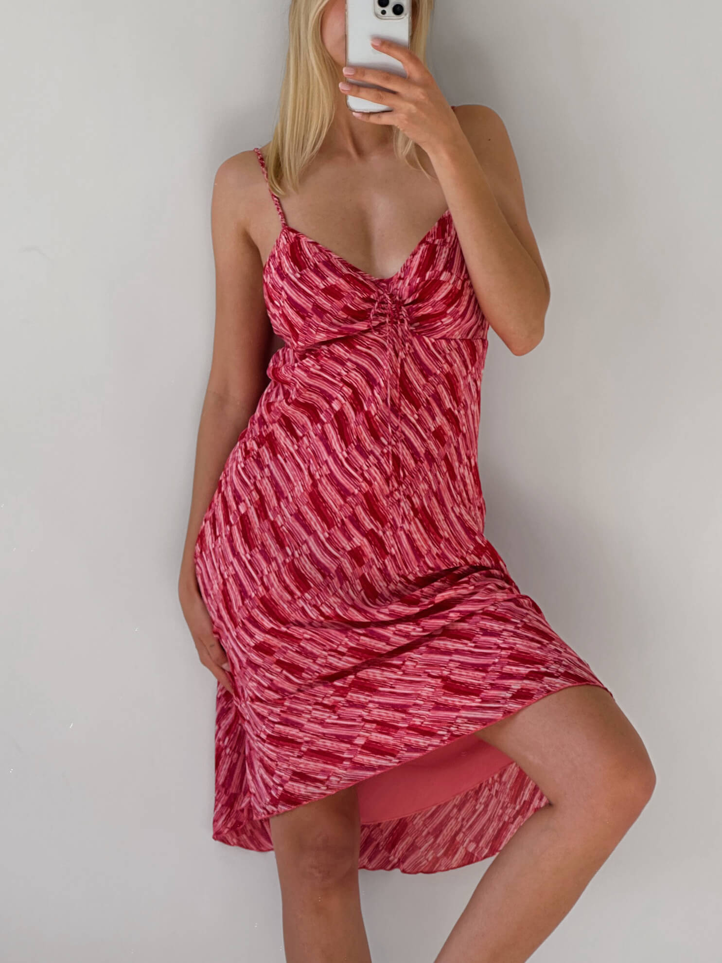 Vintage Printed Midi Dress | L/XL