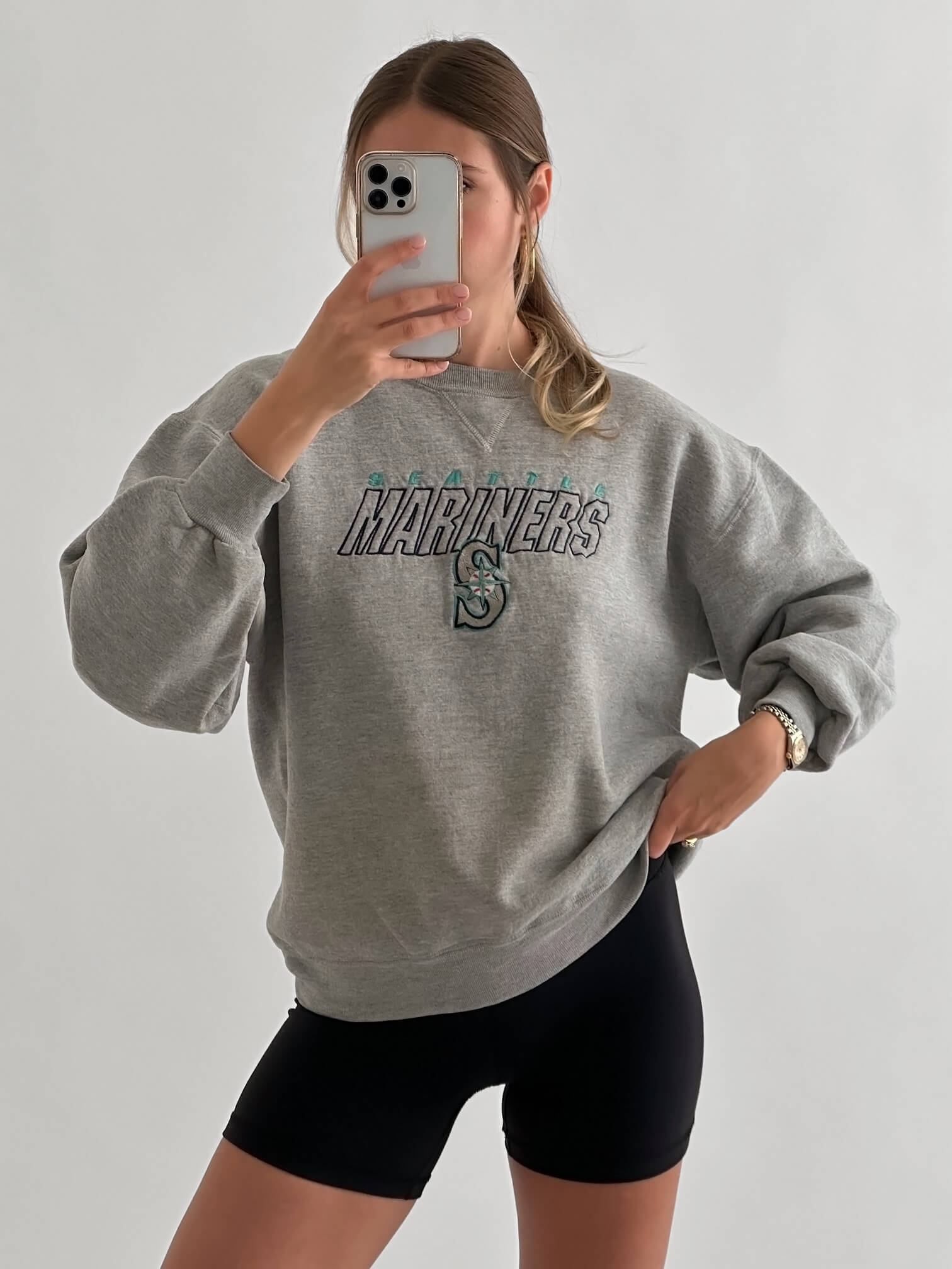 Vintage Russel Athletic Seattle Mariners Embroidered Sweatshirt | M/L