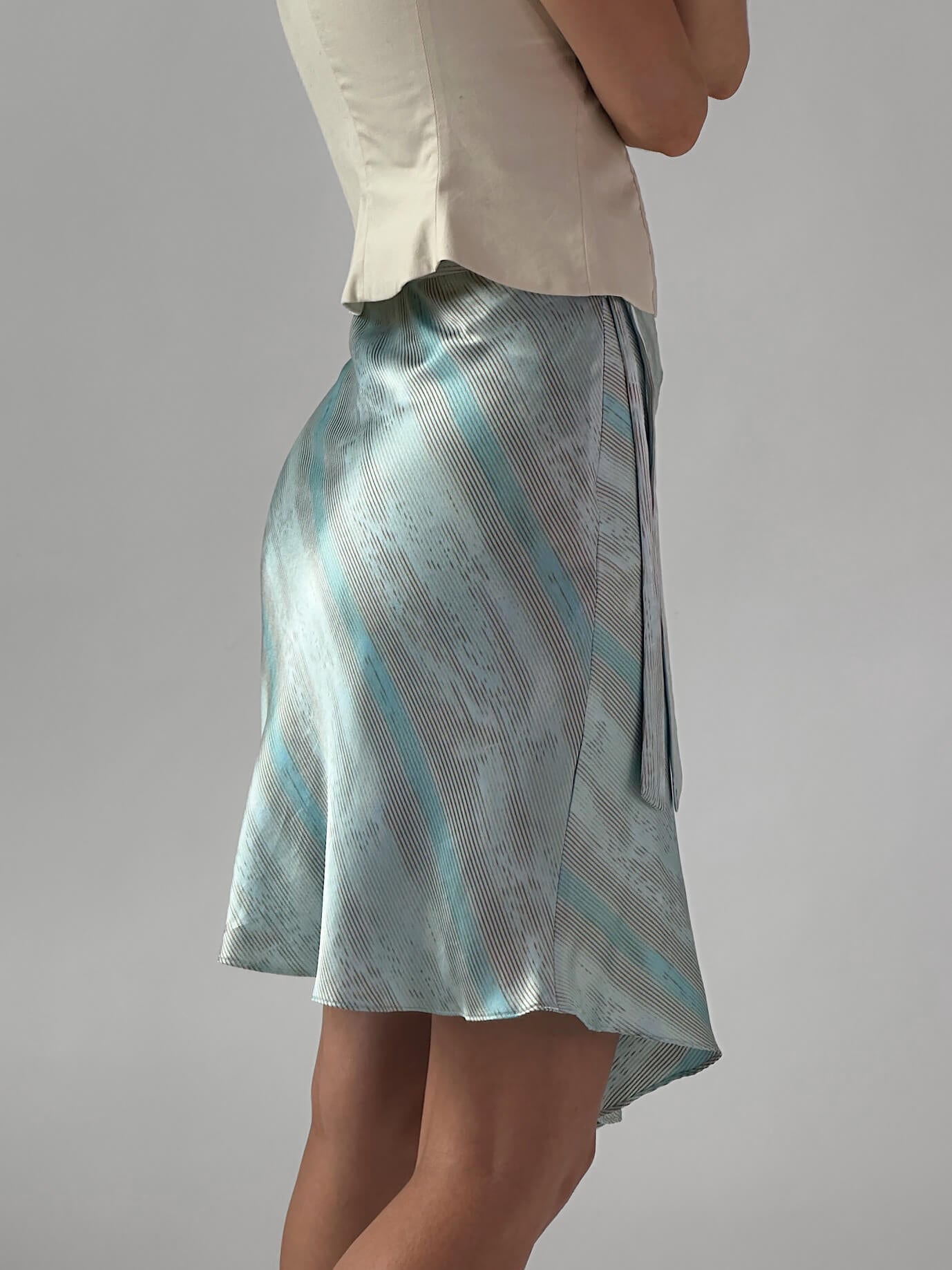 Vintage Satin Handkerchief Skirt | XS