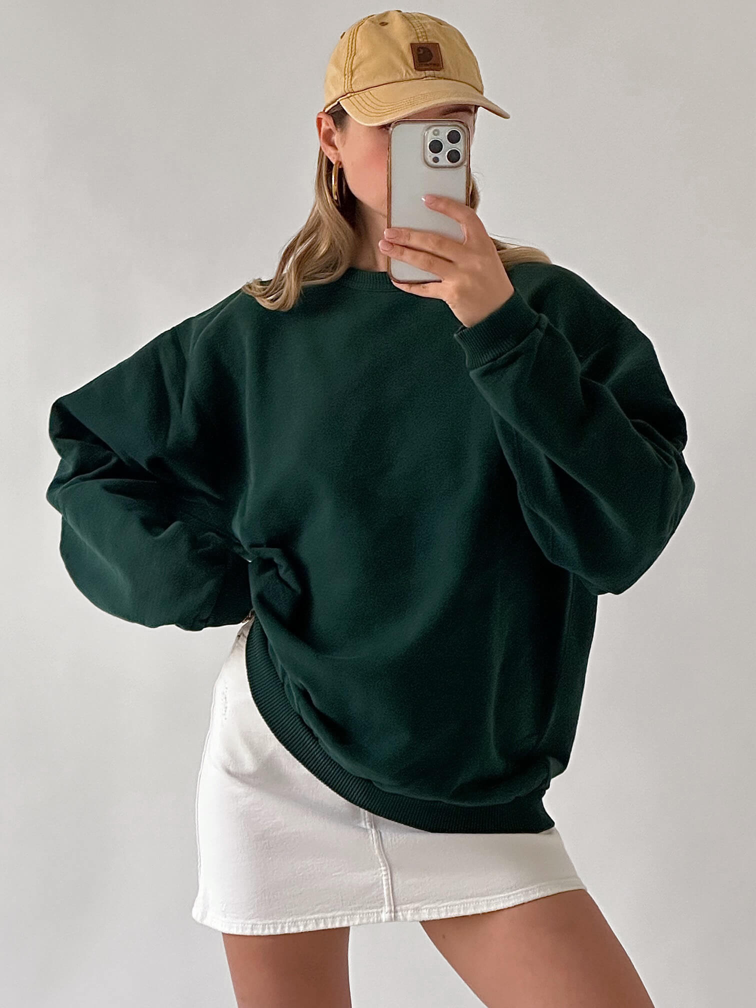 Vintage WIND RIVER Faded Emerald Green Blank Sweatshirt | L/XL