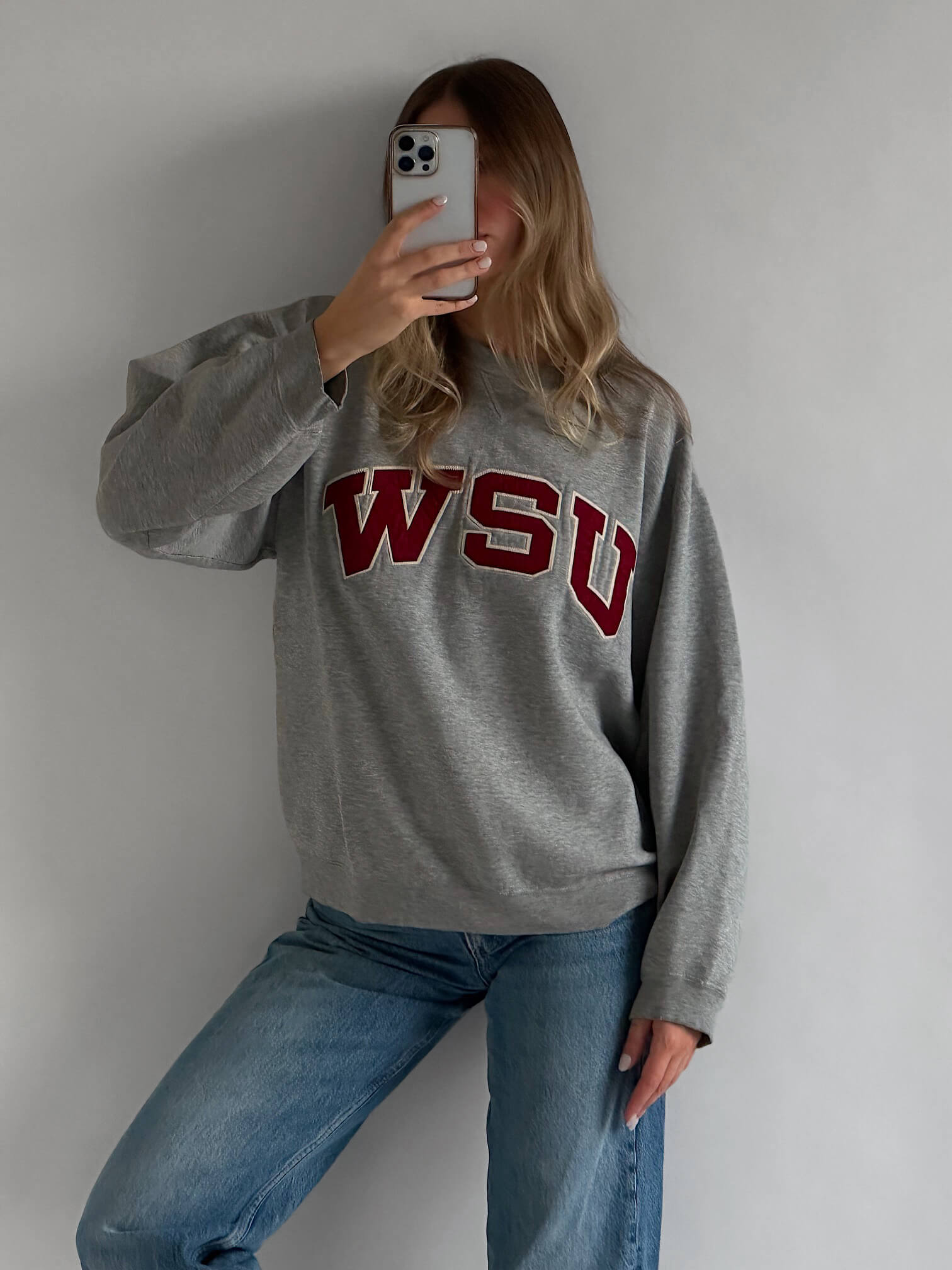 Vintage WASHINGTON STATE UNIVERSITY Distressed Sweatshirt | S/M