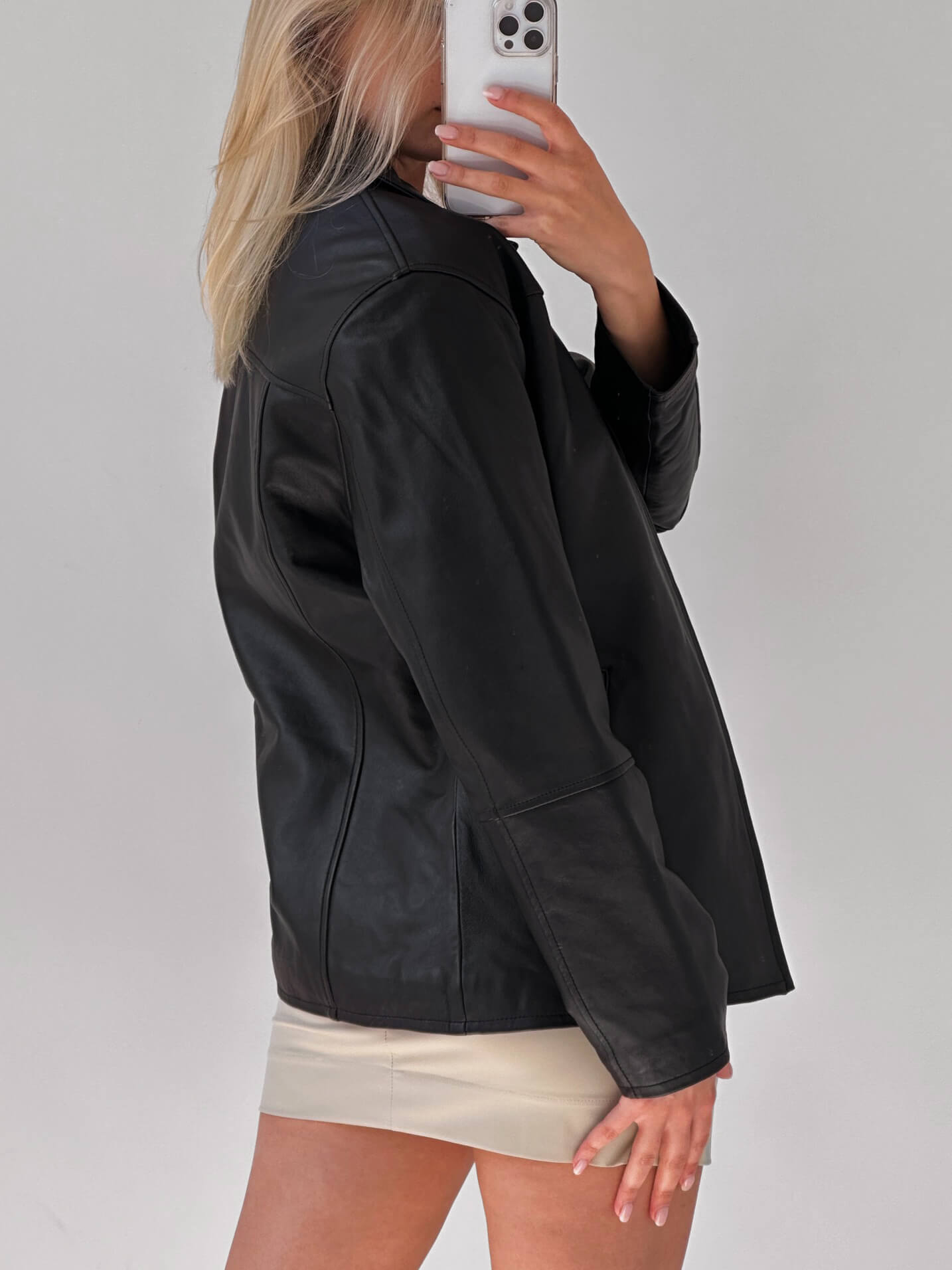Vintage Classic Straight Fit Leather Jacket  | XS-M