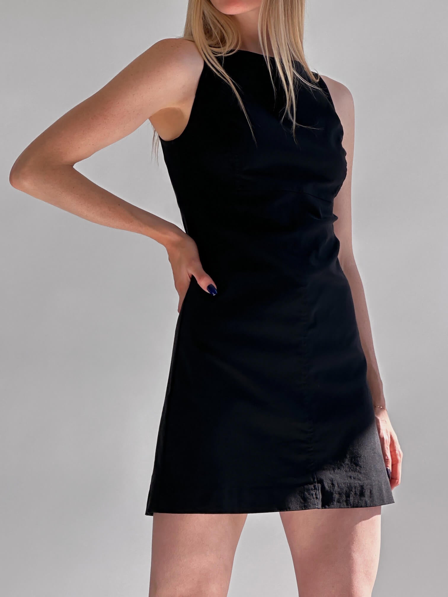 Vintage Classic Black Mini Dress | M
