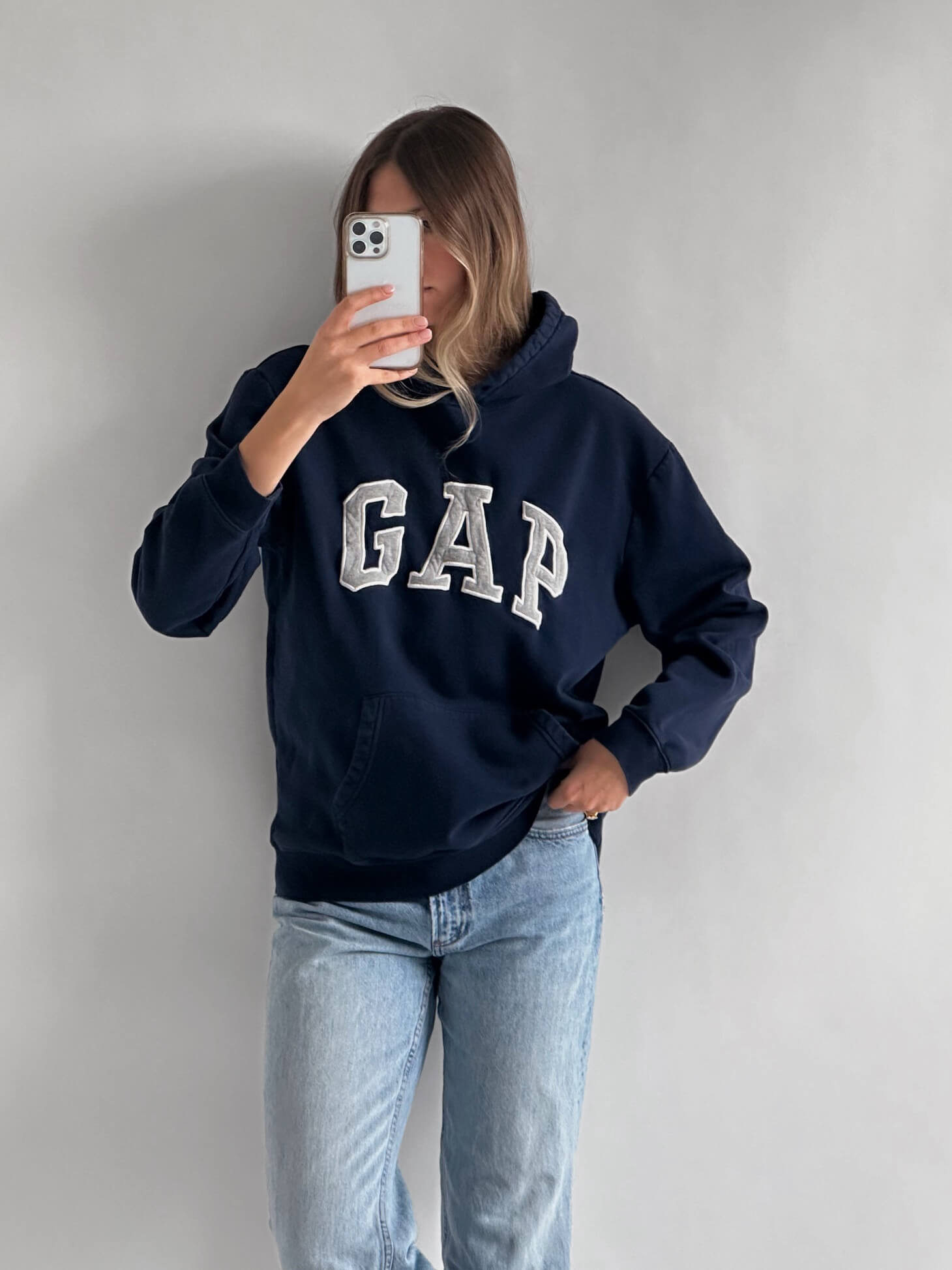 GAP Faded Embroidered Hoodie | M/L