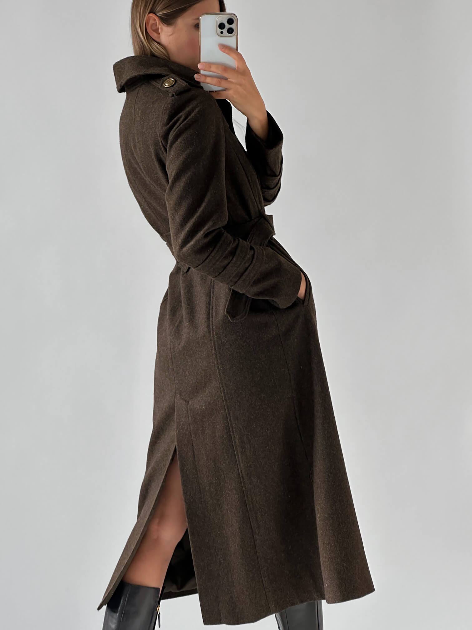 Vintage MISS SIXTY Long Wool Coat | S