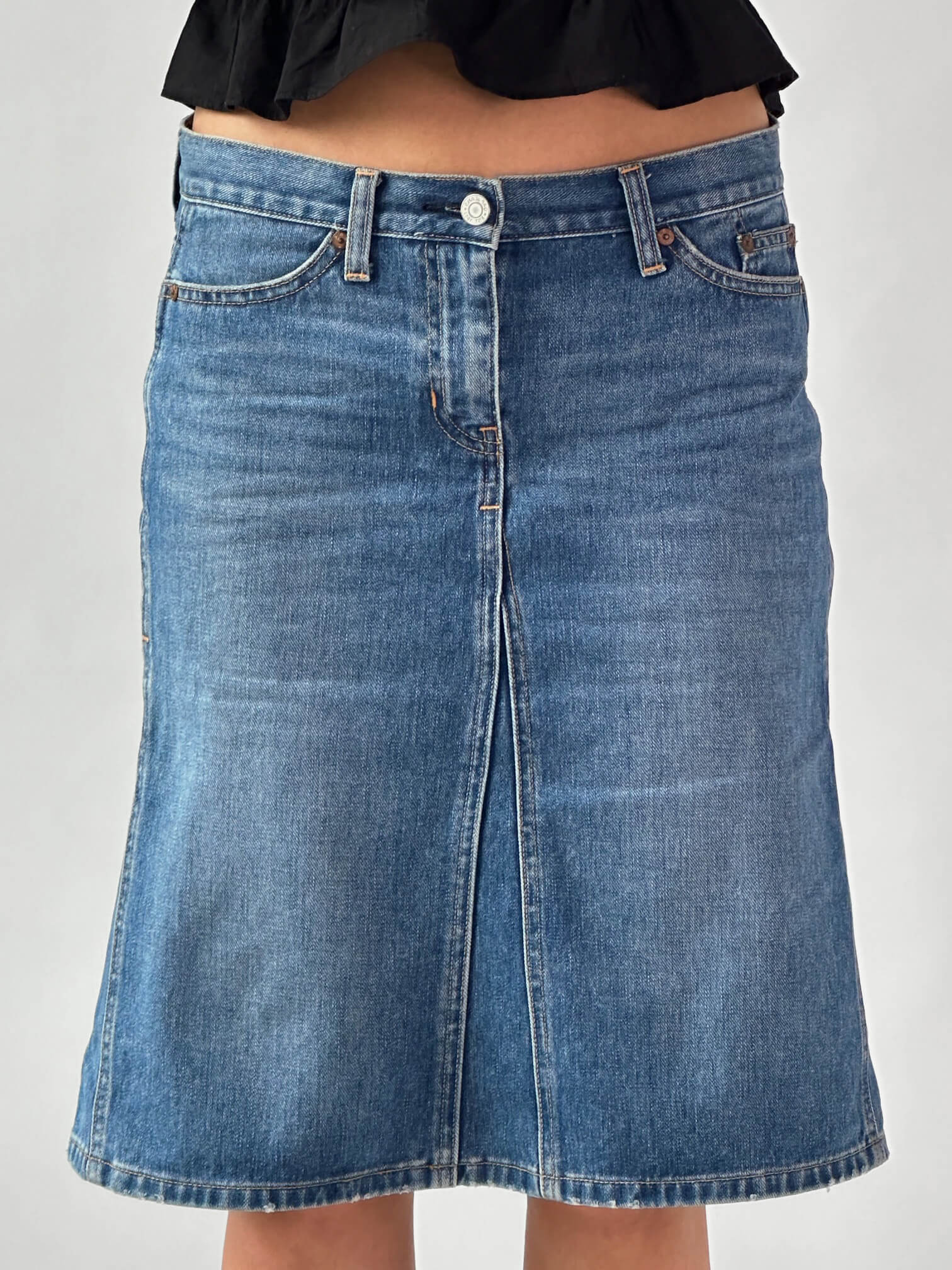 Vintage GAP JEANS Denim Midi Skirt | 4/S