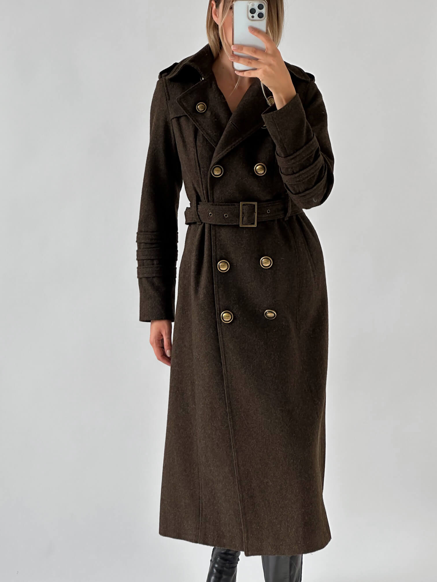 Vintage MISS SIXTY Long Wool Coat | S