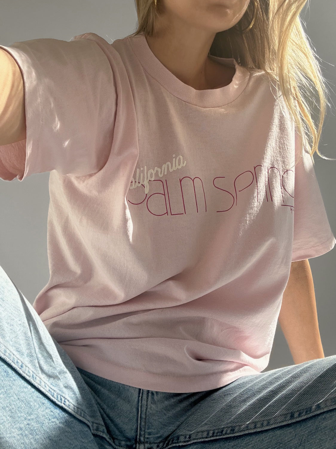 Vintage Palm Springs Pink Tee | L