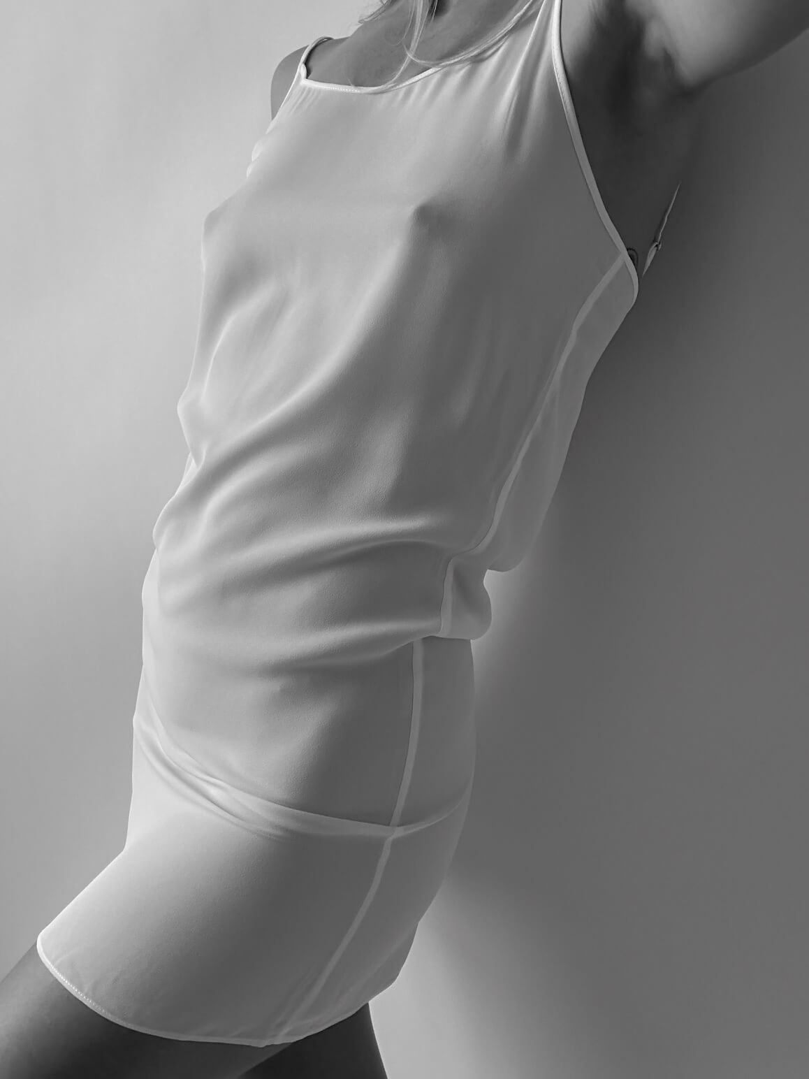 Sheer White Slip Dress | XS