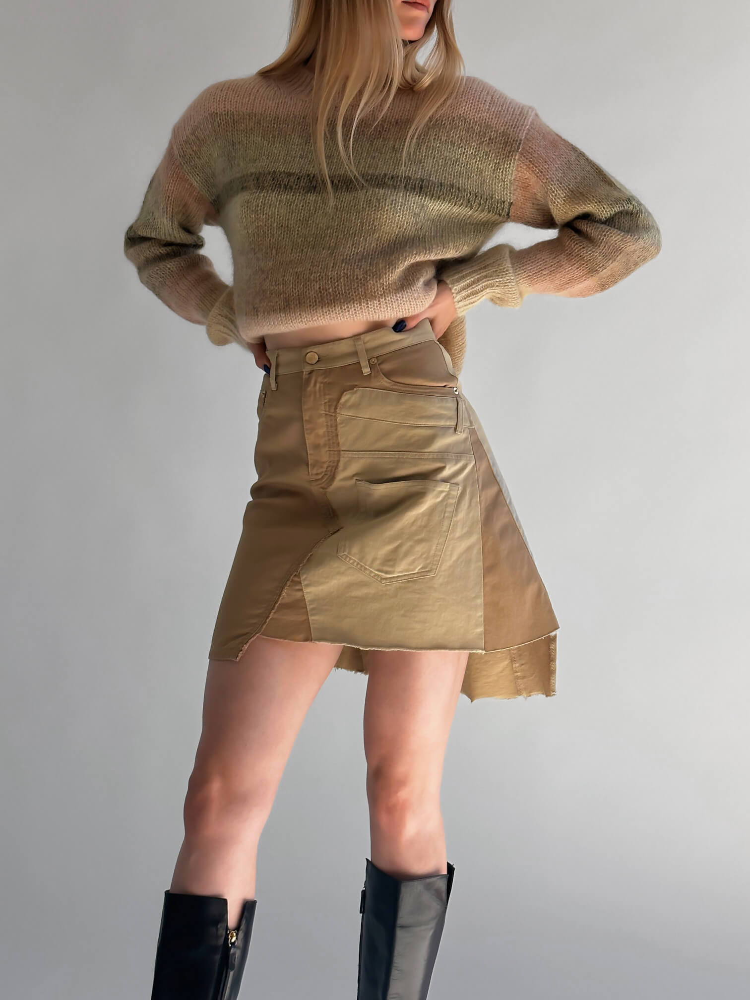 LOEWE Asymmetric Patchwork Skirt | XS