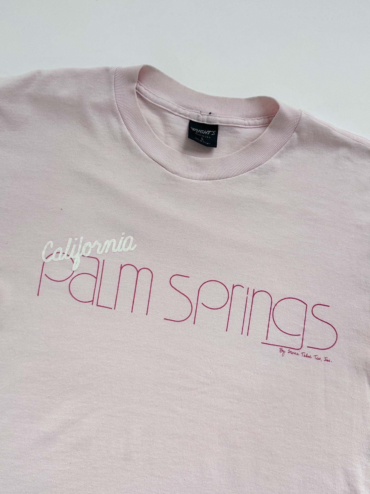 Vintage Palm Springs Pink Tee | L