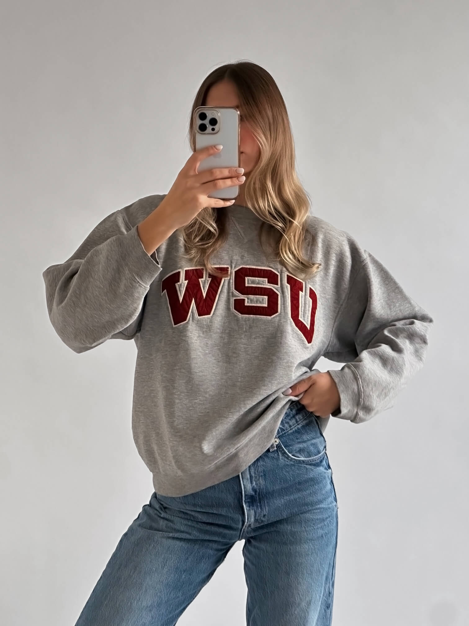 Vintage WASHINGTON STATE UNIVERSITY Distressed Sweatshirt | S/M