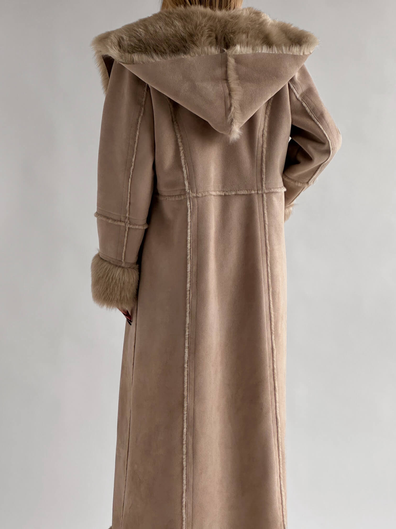 Vintage Faux Fur Long Coat | S/M