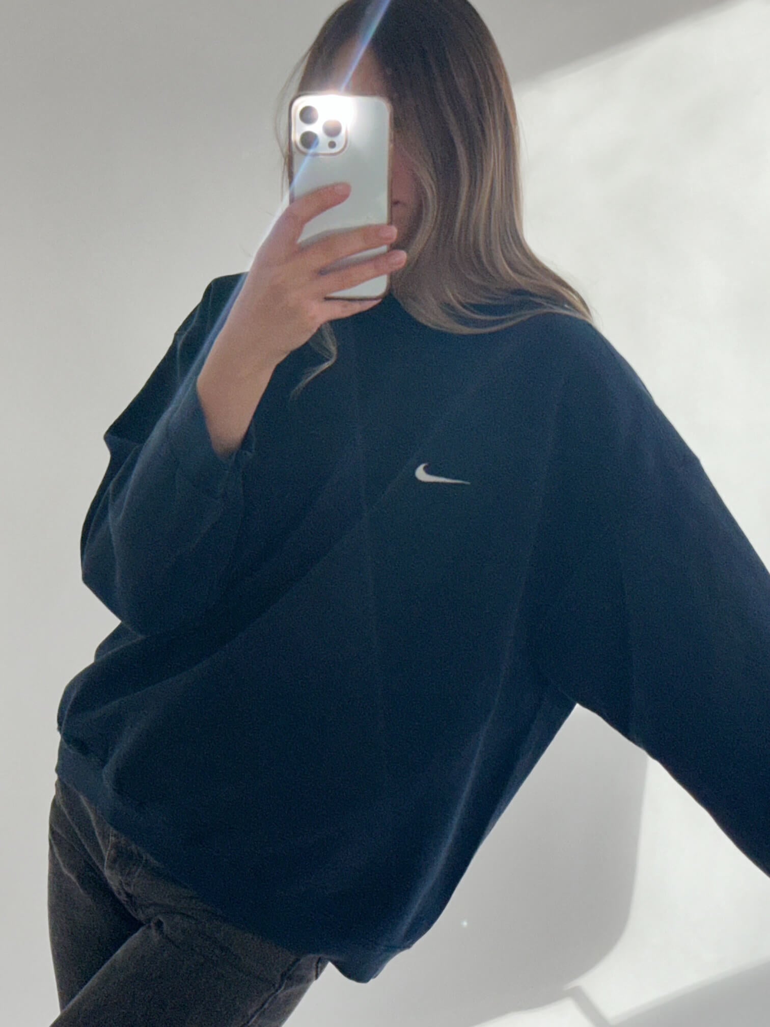 Vintage NIKE Embroidered Faded Sweatshirt | L