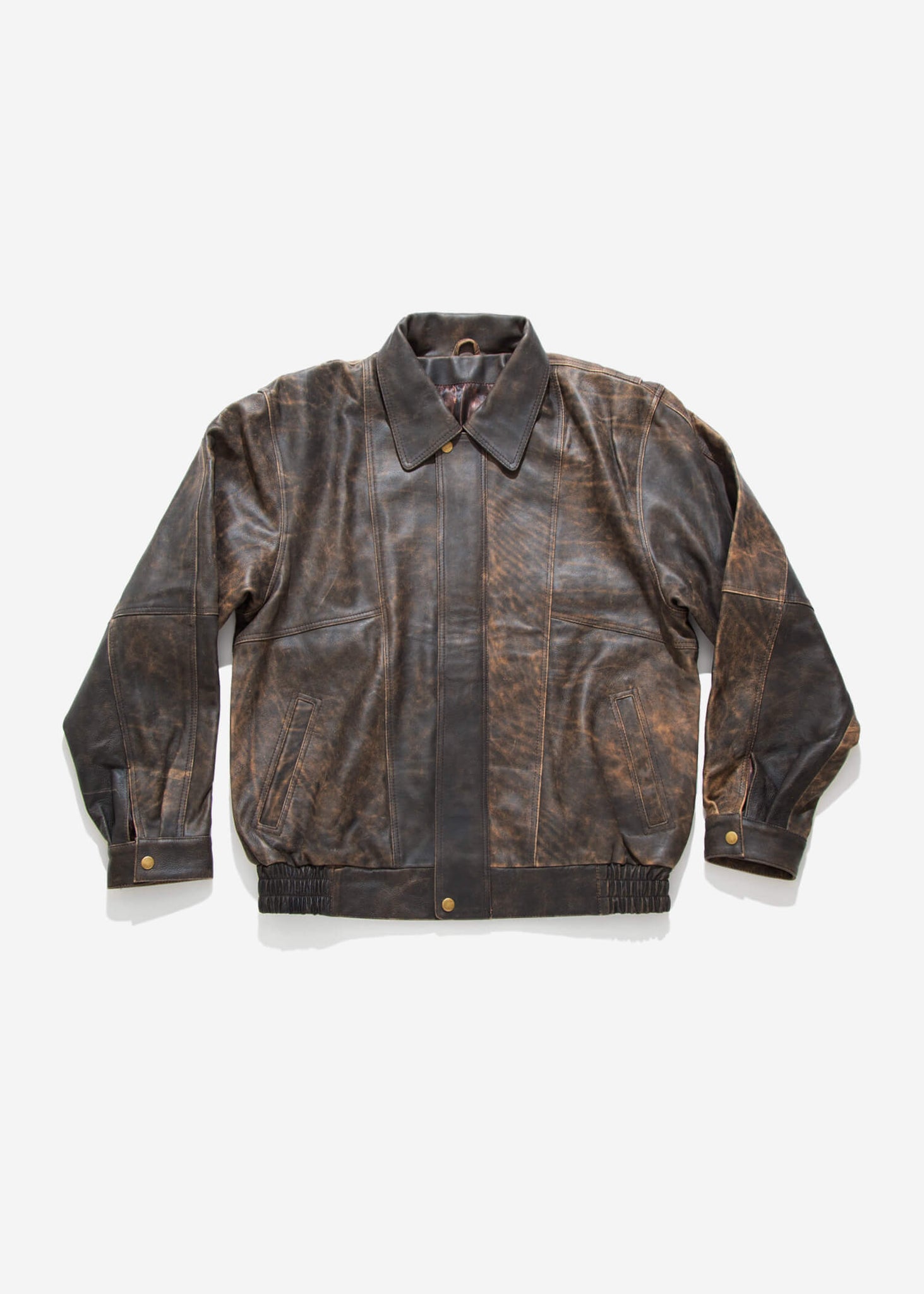 Signature Collection Oversized Leather Bomber Jacket | Patina
