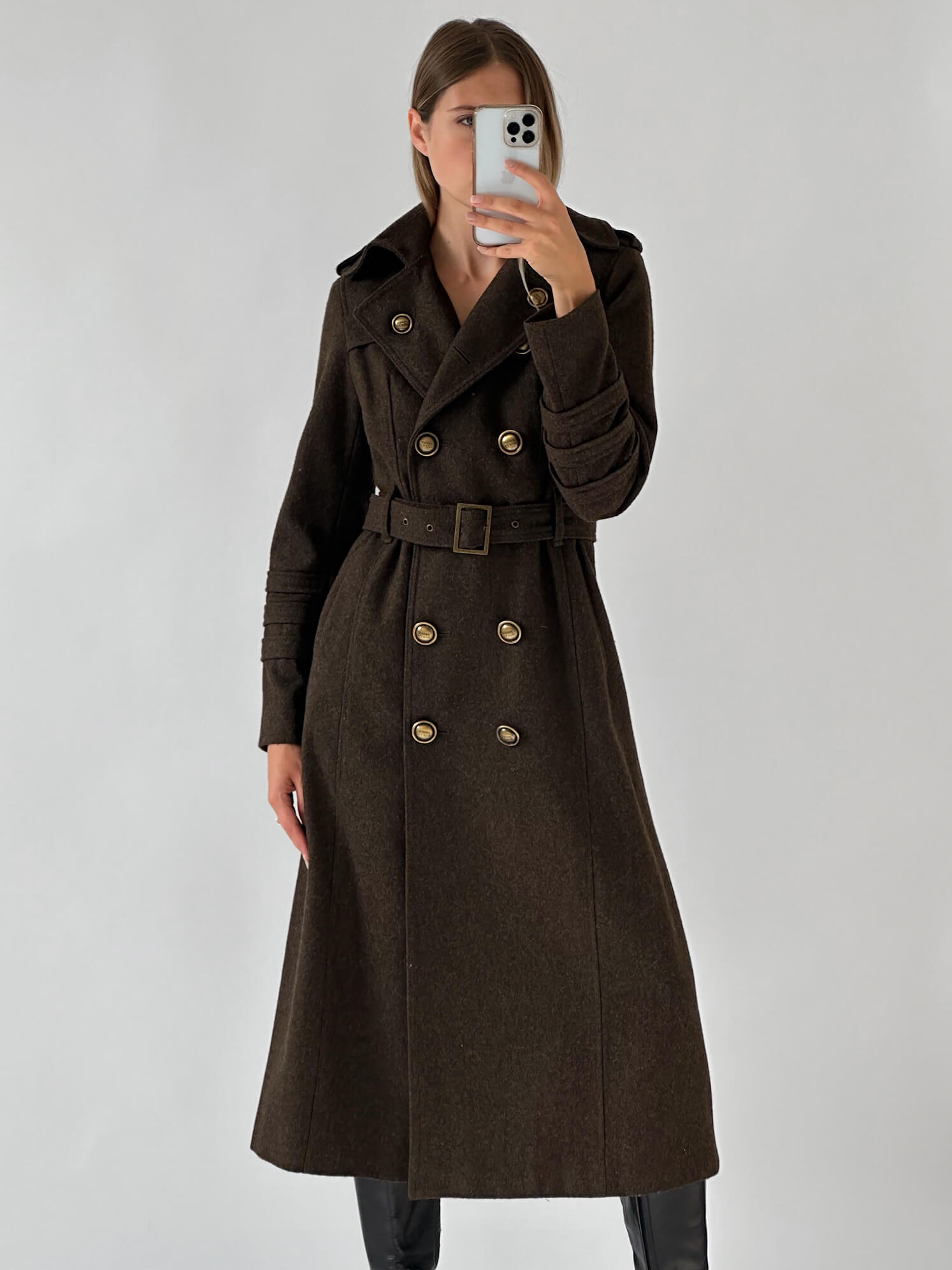 Vintage MISS SIXTY Long Wool Coat | S