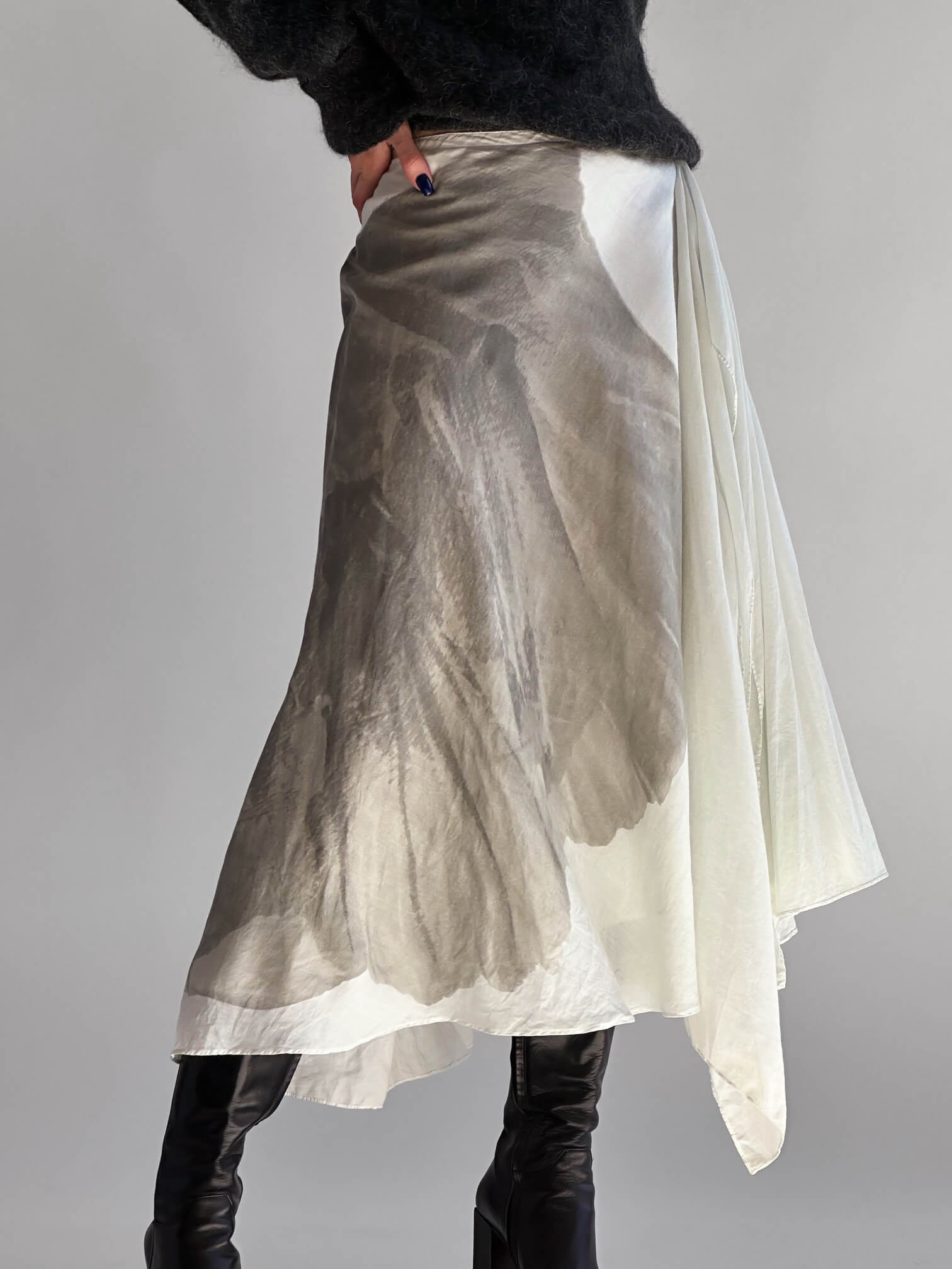 Vintage Watercolour Handkerchief Skirt | S/M