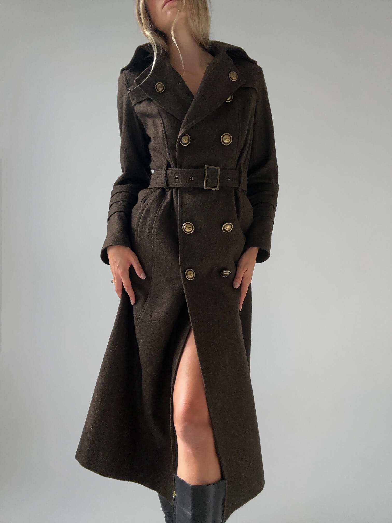 Vintage MISS SIXTY Long Wool Coat | S