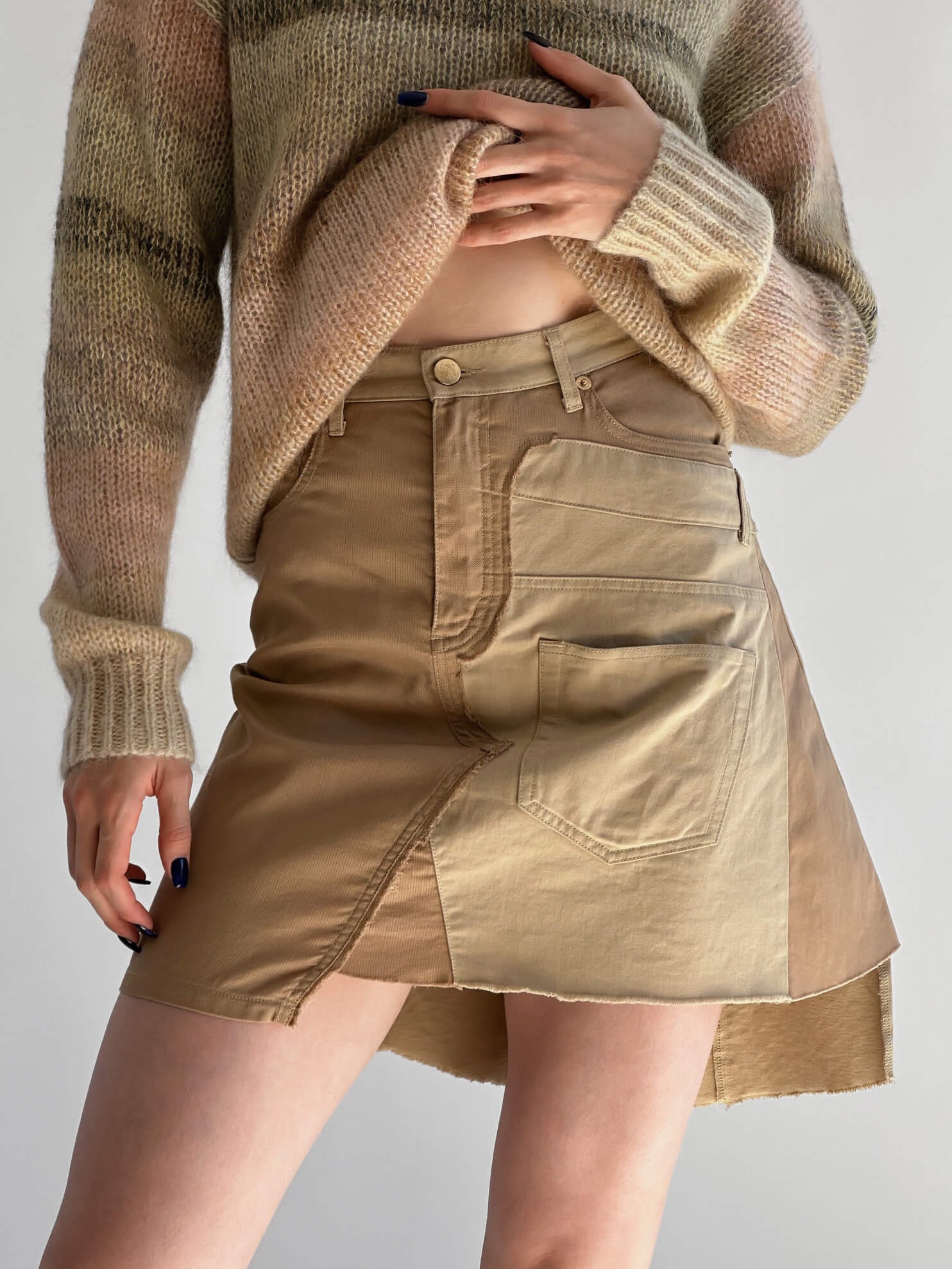 LOEWE Asymmetric Patchwork Skirt | XS