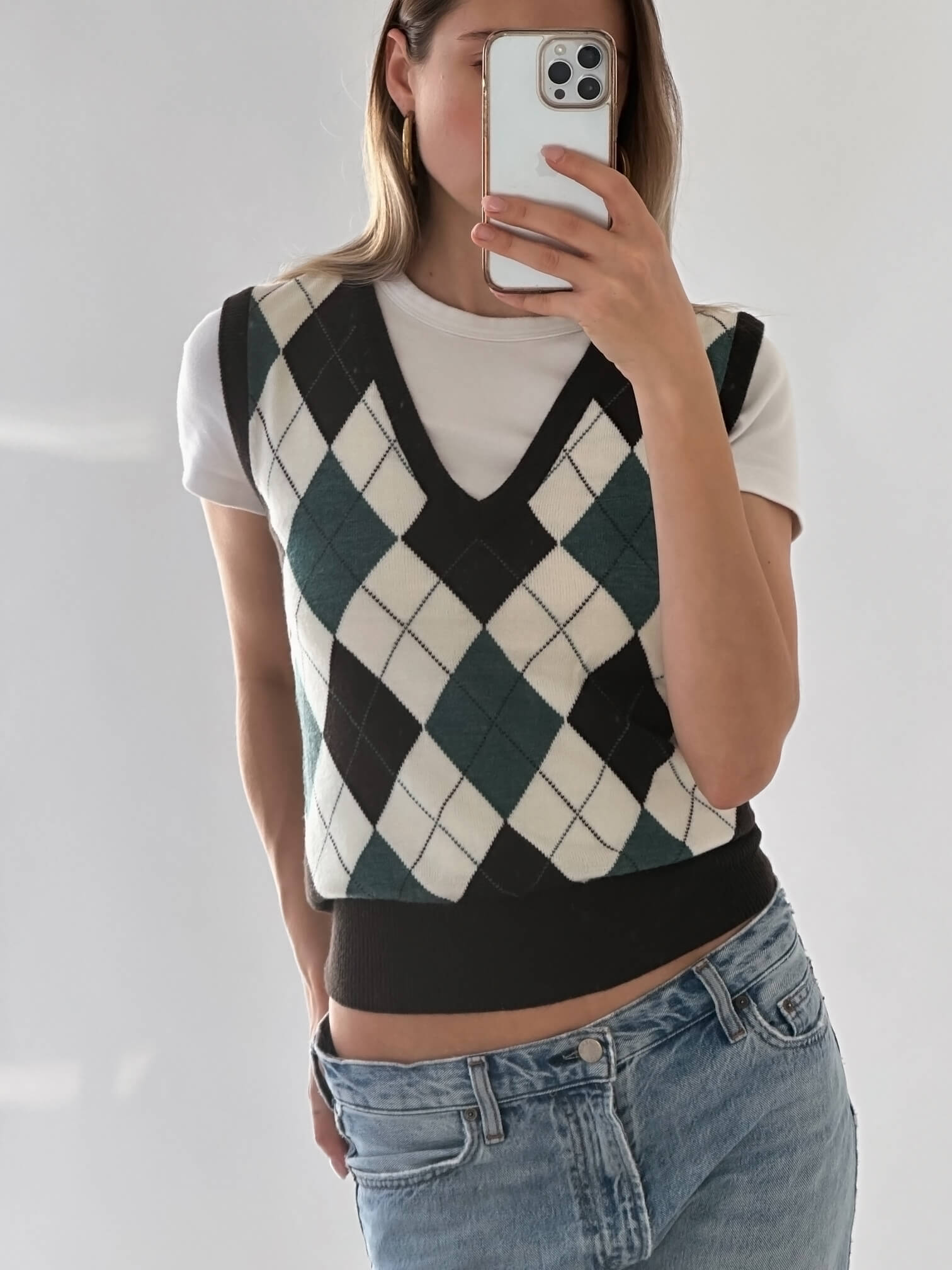 Argyle Knit Gilet | XS/S