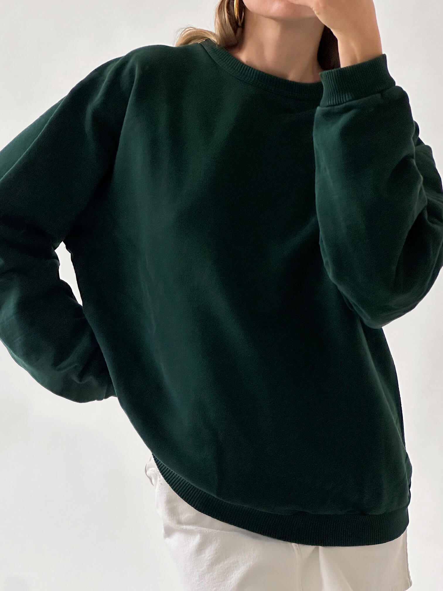 Vintage WIND RIVER Faded Emerald Green Blank Sweatshirt | L/XL