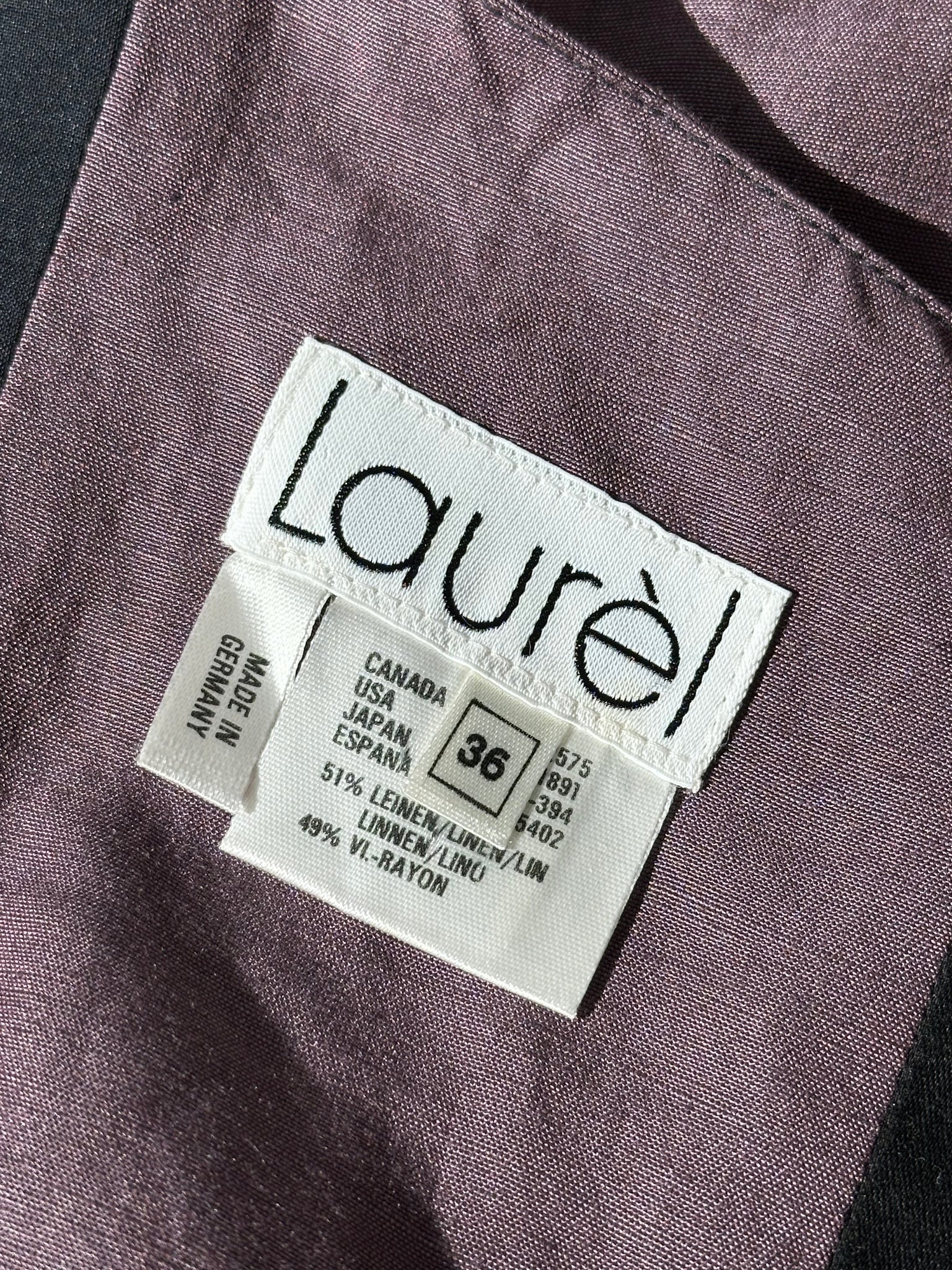 Vintage LAUREL Linen Halter Bustier | S/38