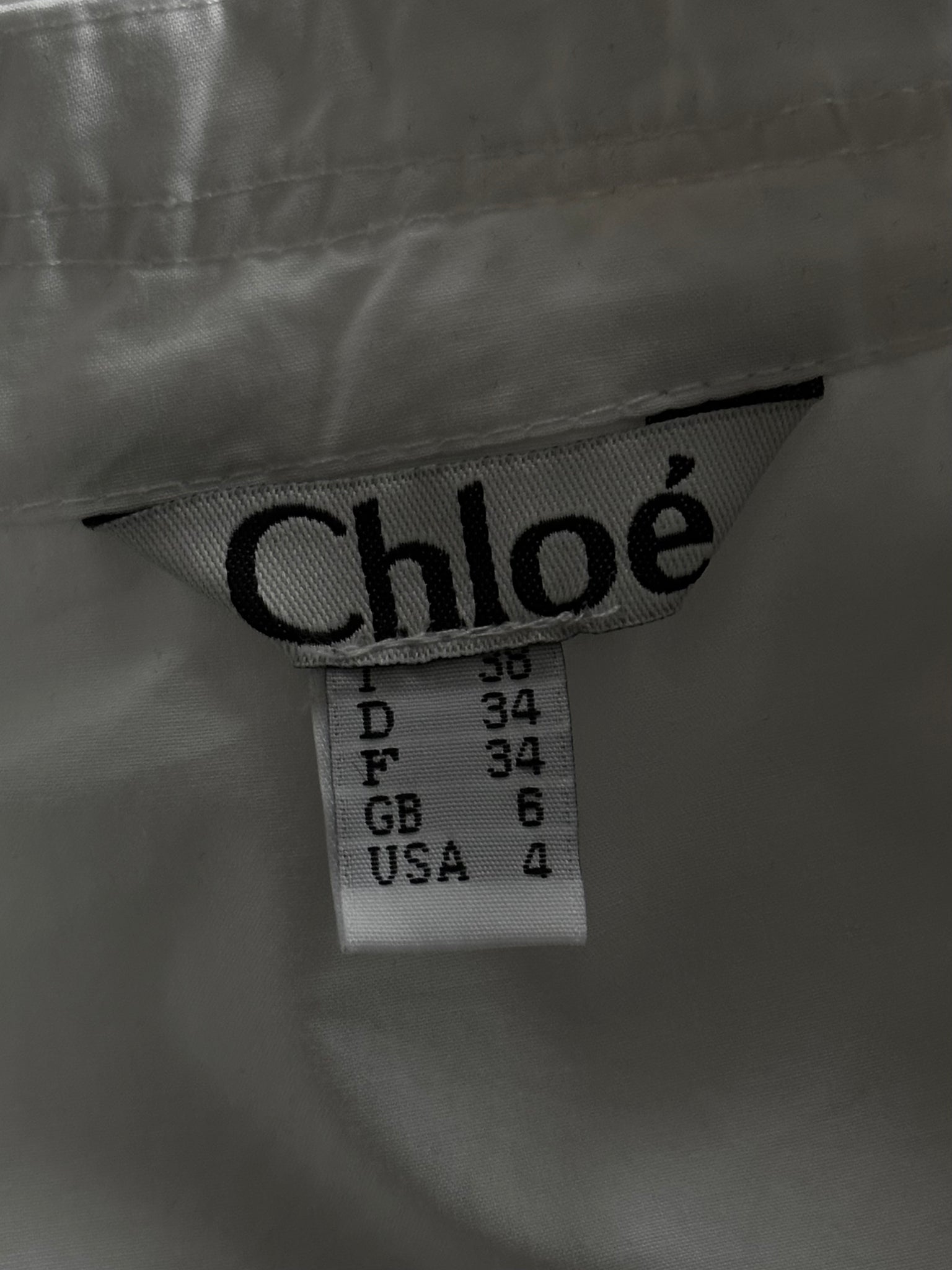 Vintage Chloé Ruffled Poplin Blouse | 4/S