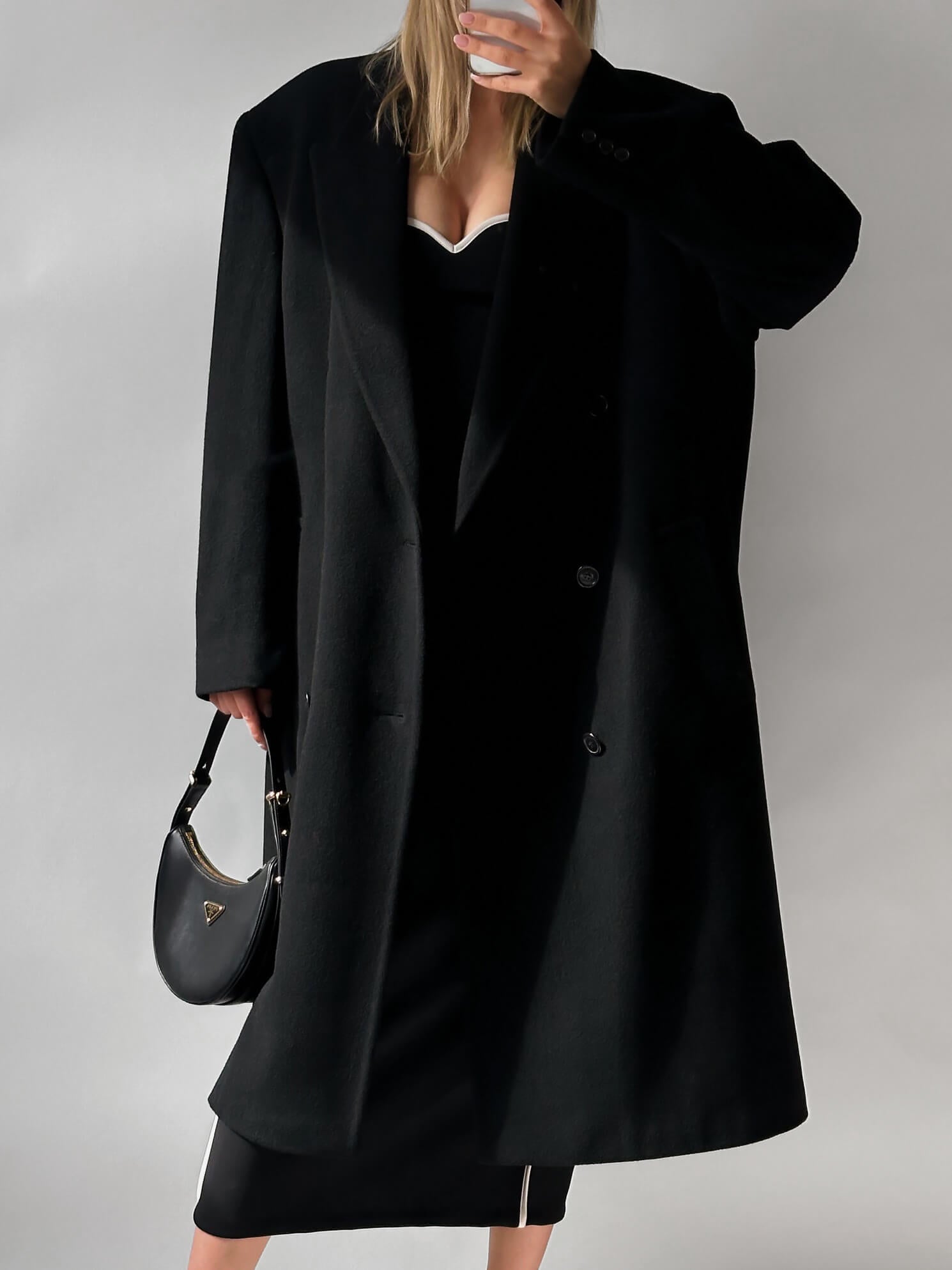 Vintage OSCAR DE LA RENTA Ultra Oversized Cashmere Blend Coat | XXL
