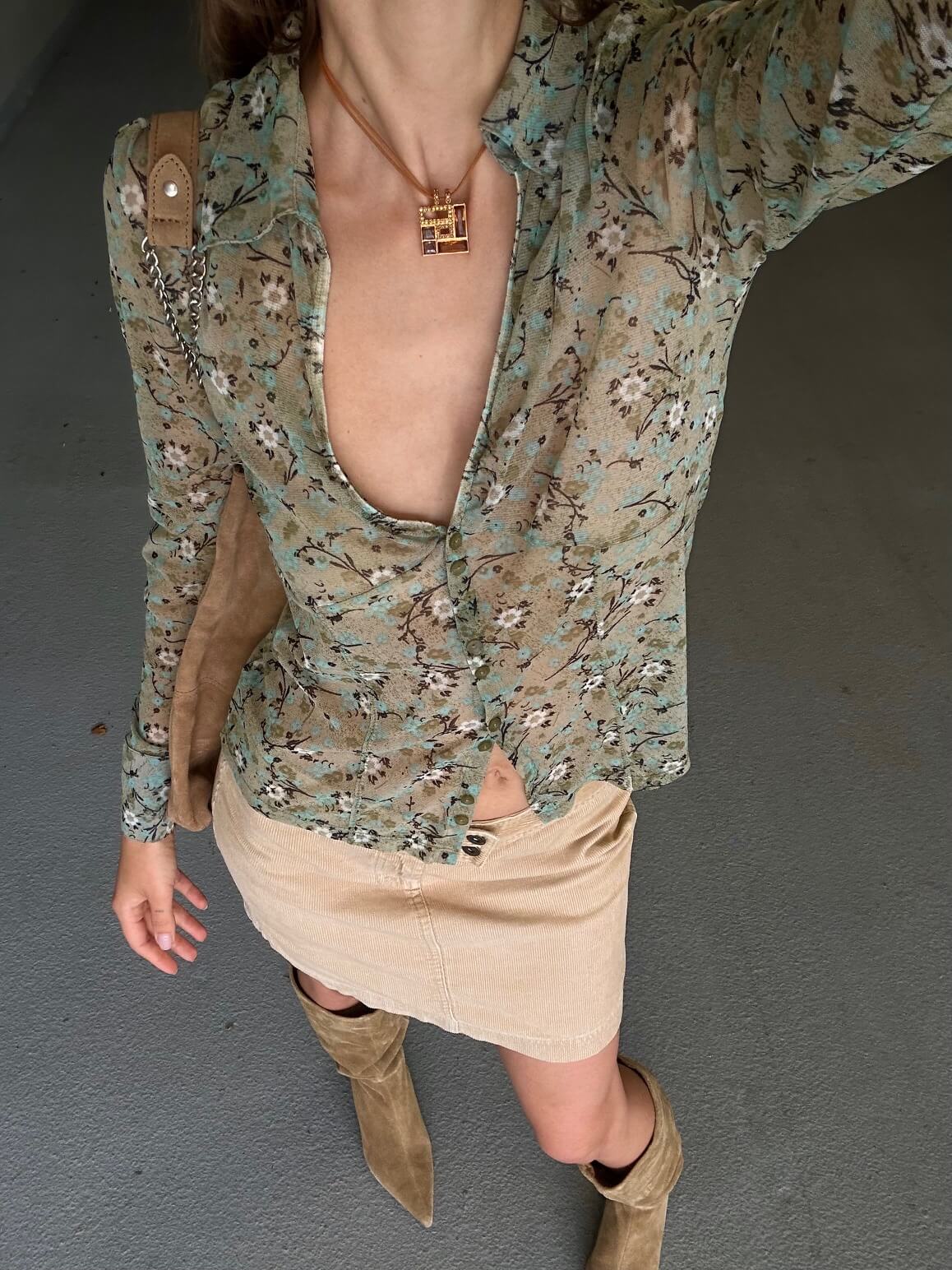 Y2K Floral Mesh Top | M/L