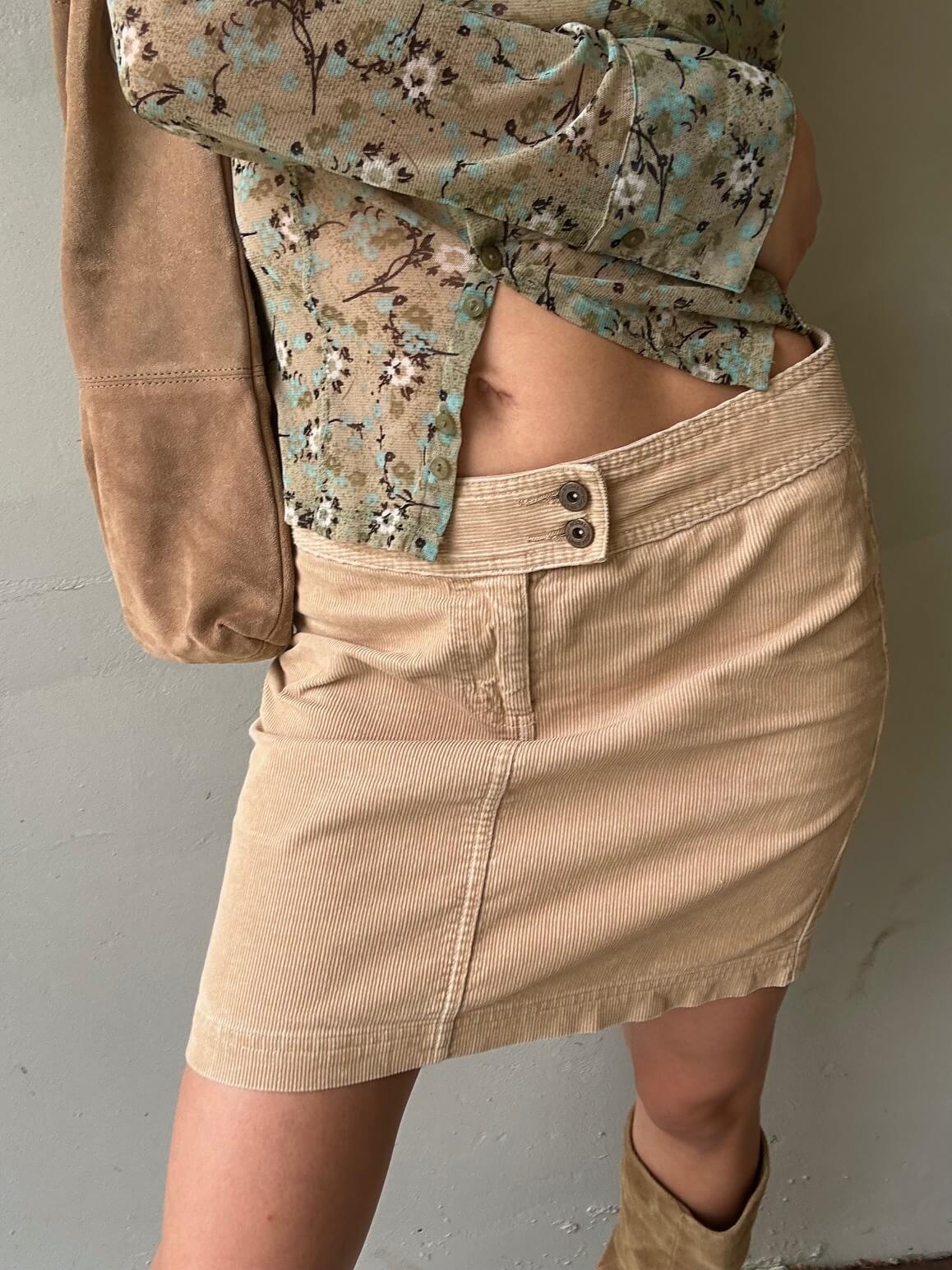 Vintage Corduroy Mini Skirt | S/3-4