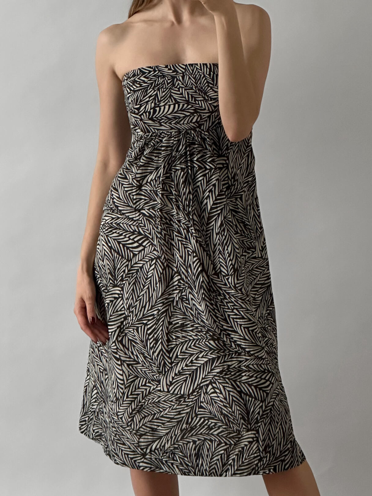 2008 BANANA REPUBLIC Strapless Silk Blend Dress | 6/M