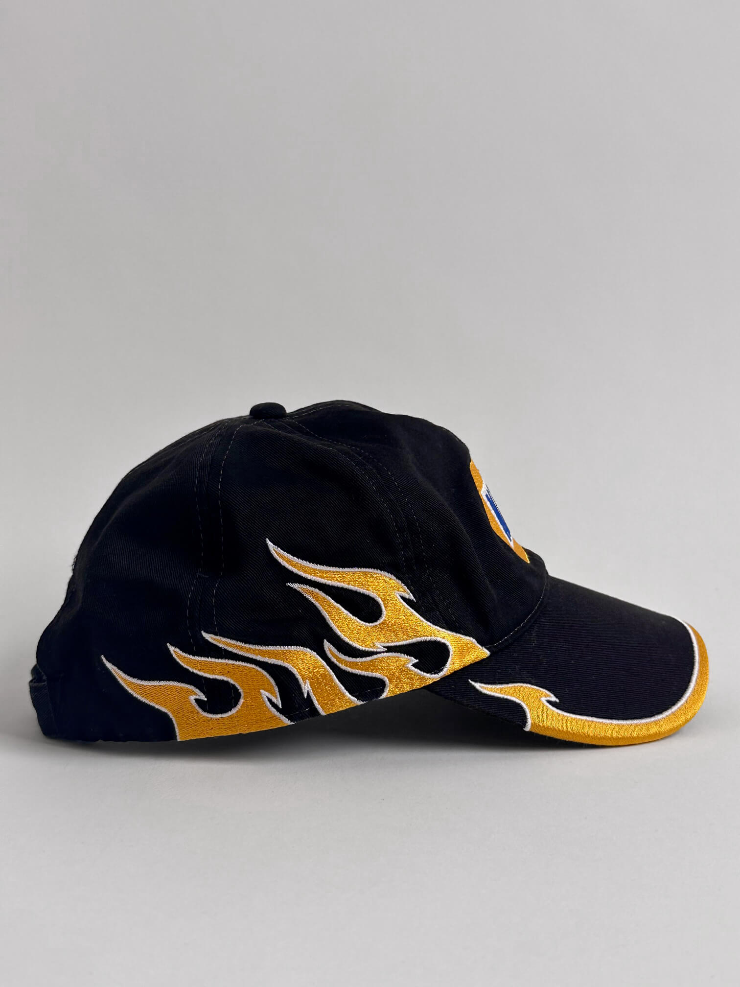 Vintage NAPA Embroidered Flames Velcro Strap Back Hat