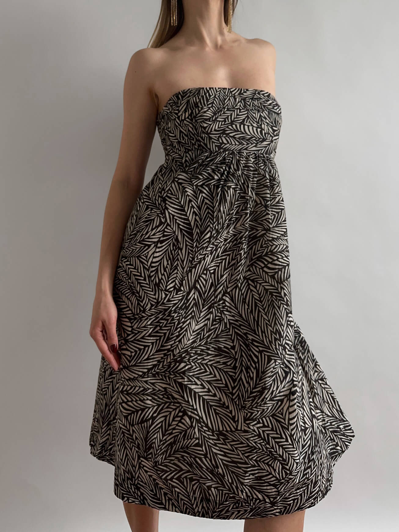 2008 BANANA REPUBLIC Strapless Silk Blend Dress | 6/M