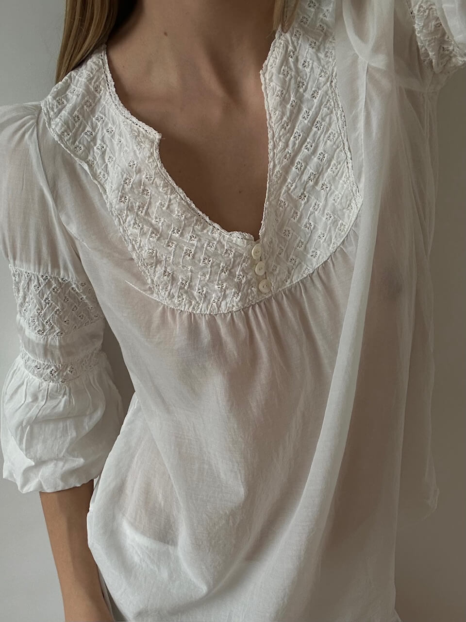 Embroidered Cotton Blouse | S