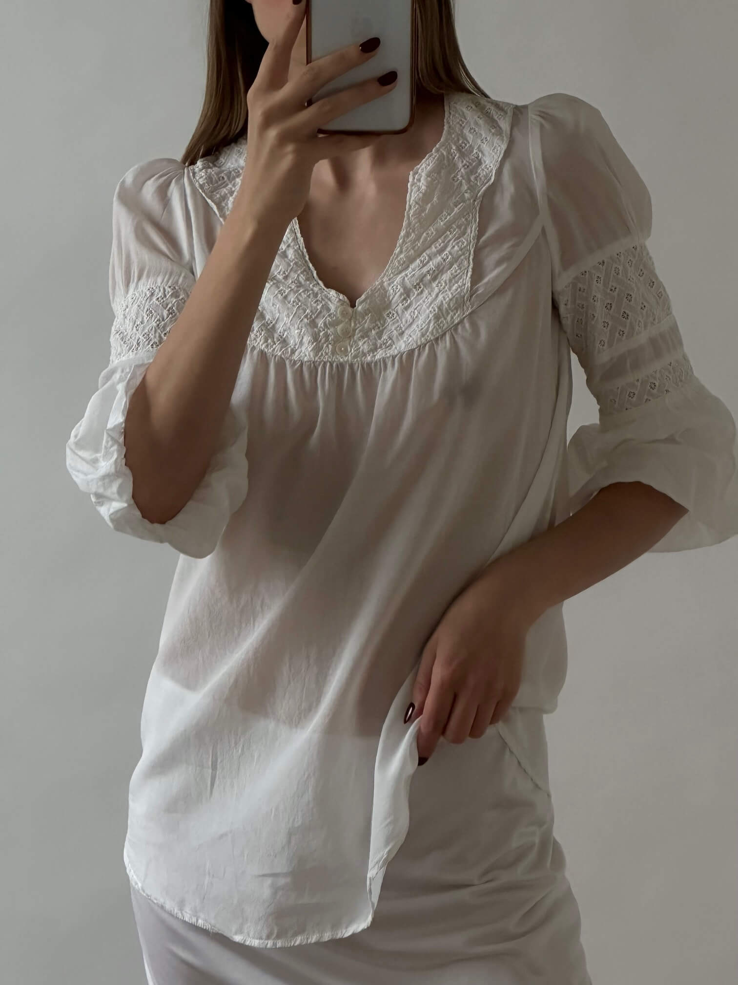 Embroidered Cotton Blouse | S