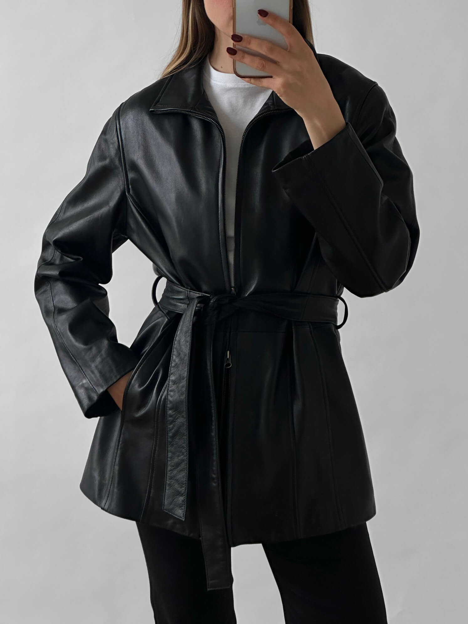 Vintage DANIER Belted Leather Jacket  | S/M