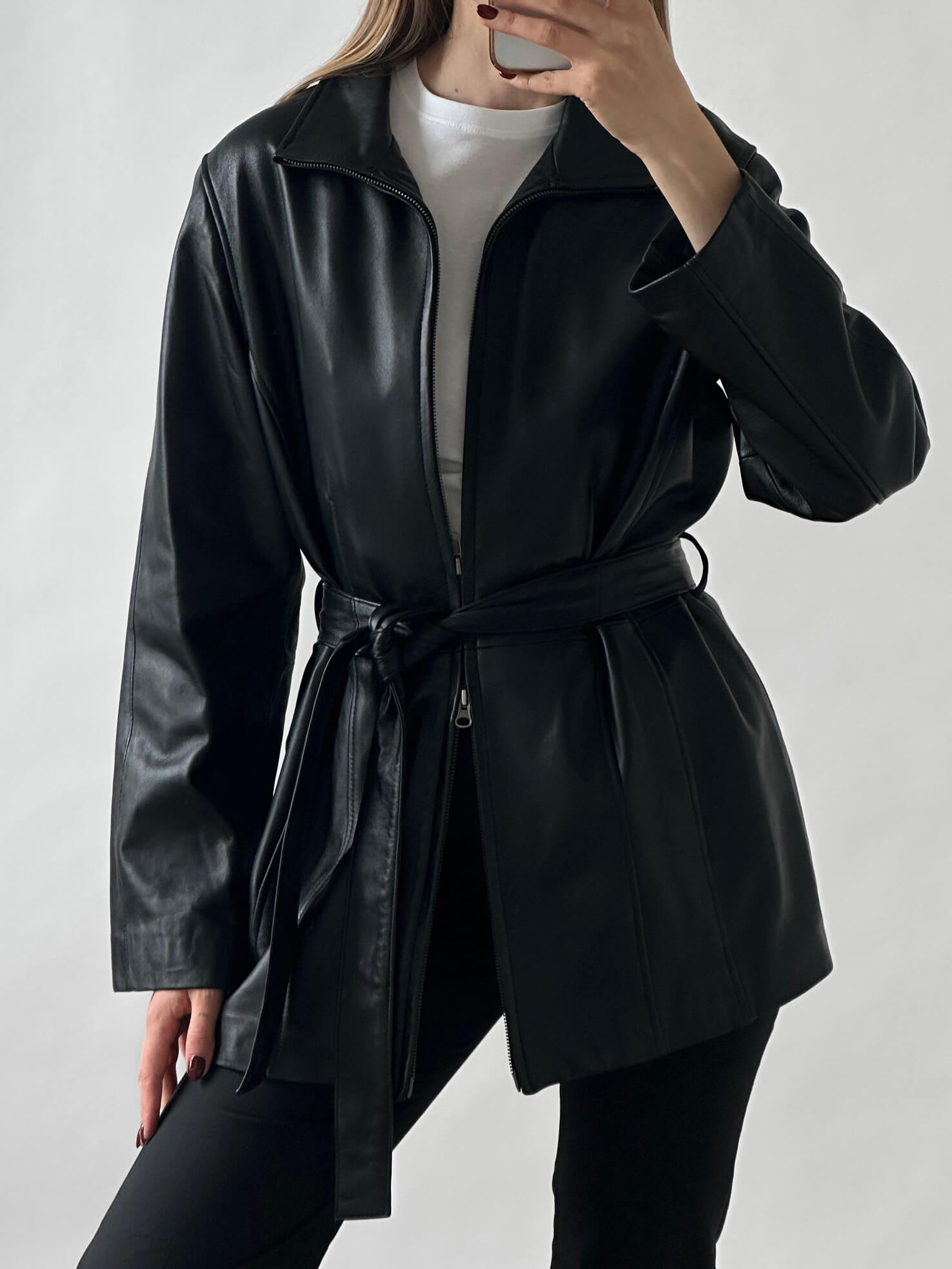 Vintage DANIER Belted Leather Jacket  | S/M