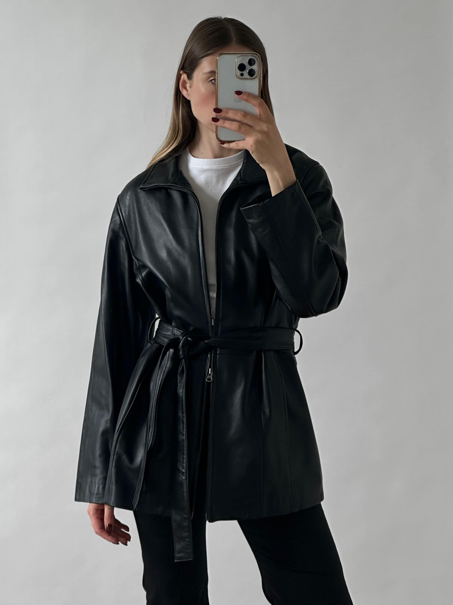 Vintage DANIER Belted Leather Jacket  | S/M