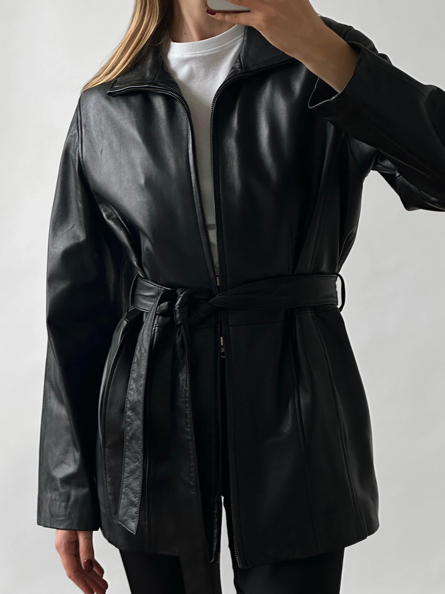 Vintage DANIER Belted Leather Jacket  | S/M