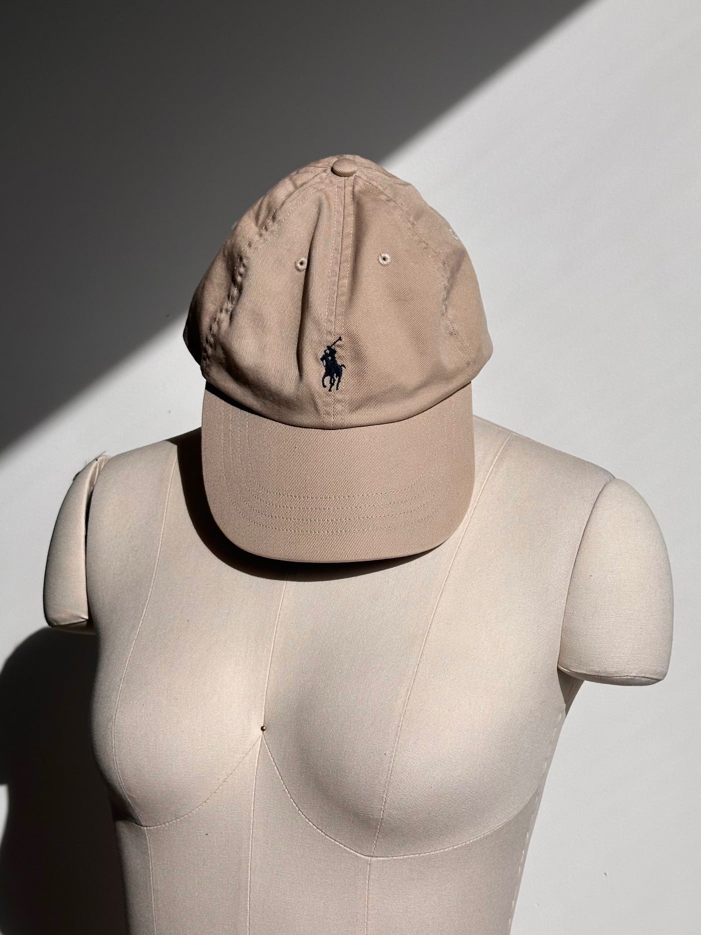 Vintage POLO RALPH LAUREN Taupe Strap Back Hat